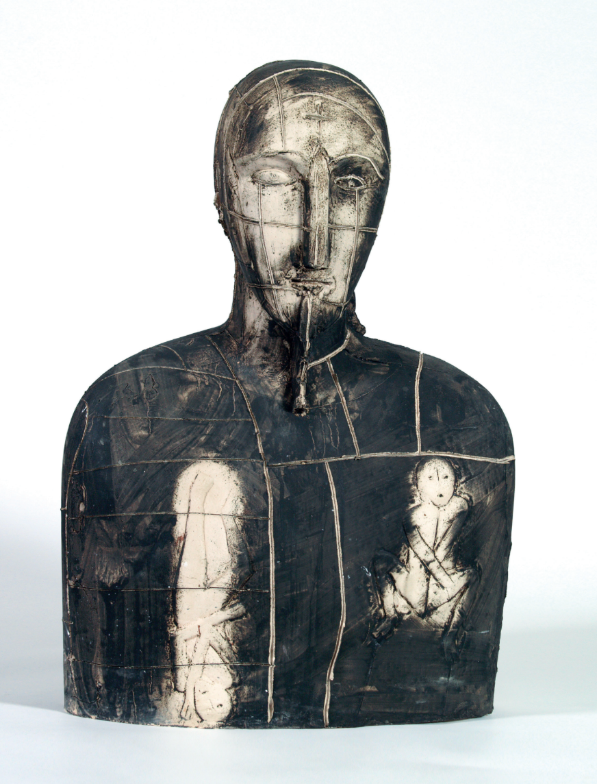 Mimmo Paladino's "Bronze angel bust"