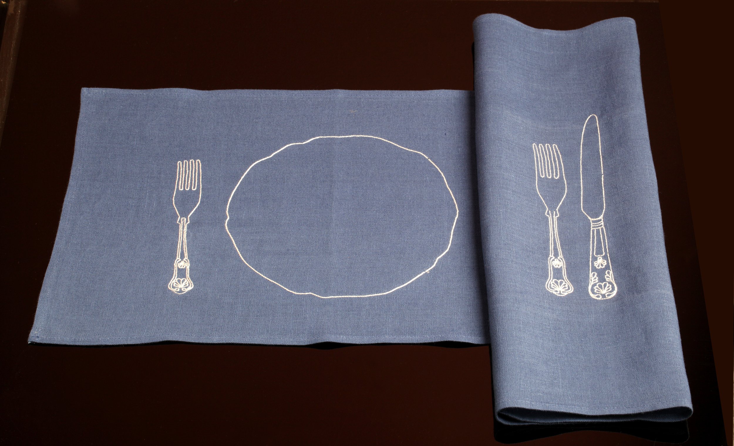 Jennifer Slattery, embroidered placemats