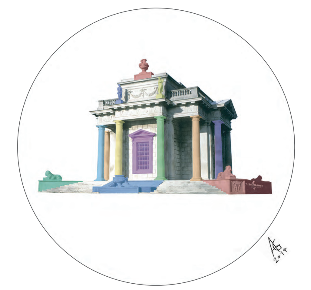 Alessandro Guerriero "I redesigned the Casino Marino in multi colours as though it had been designed today.Every side has different colours and it’s difficult to understand which is the principal side of the building: every side seems the principal s