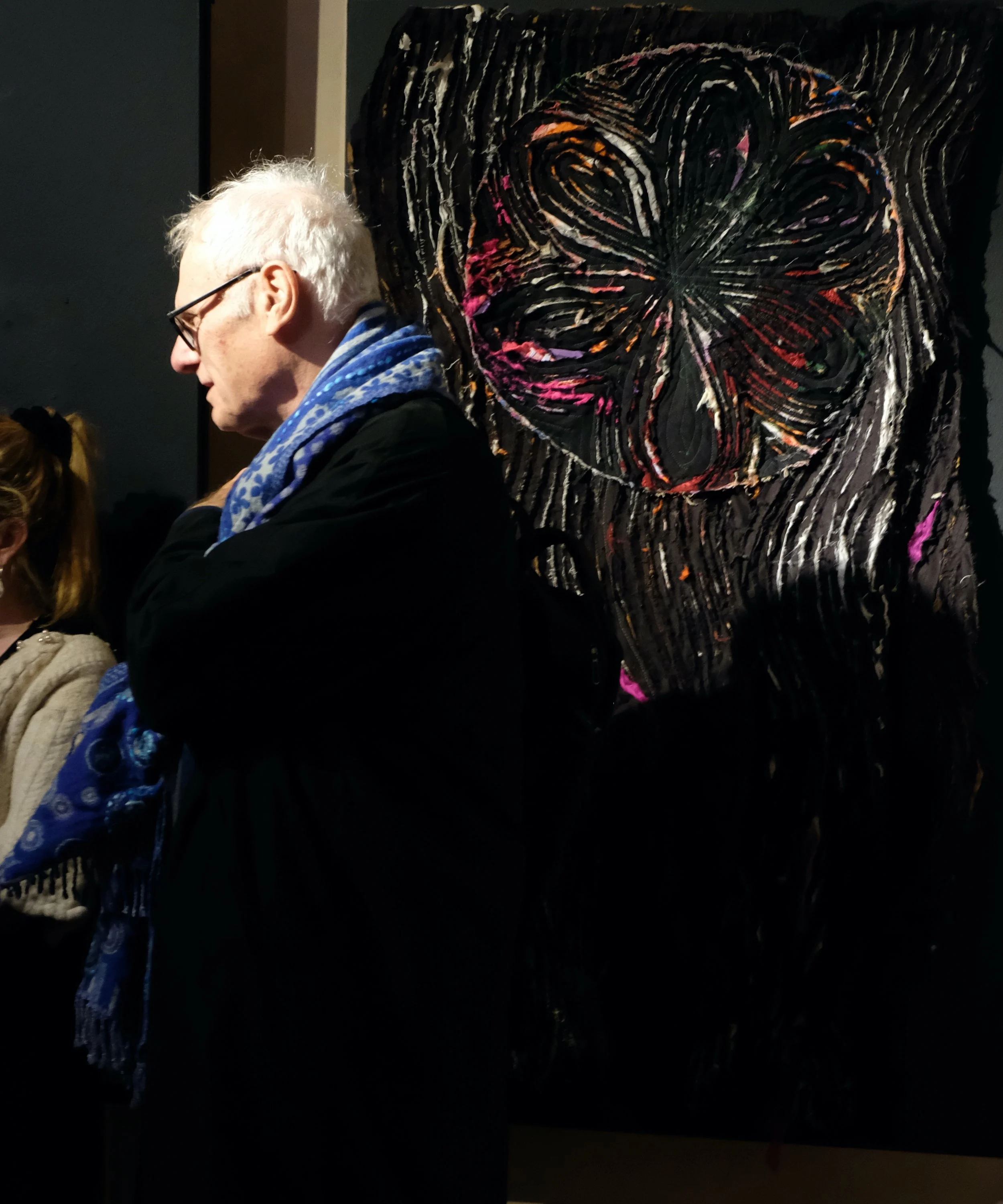 Hugo Mc Manus at opening of 'Wild Tapestries'
