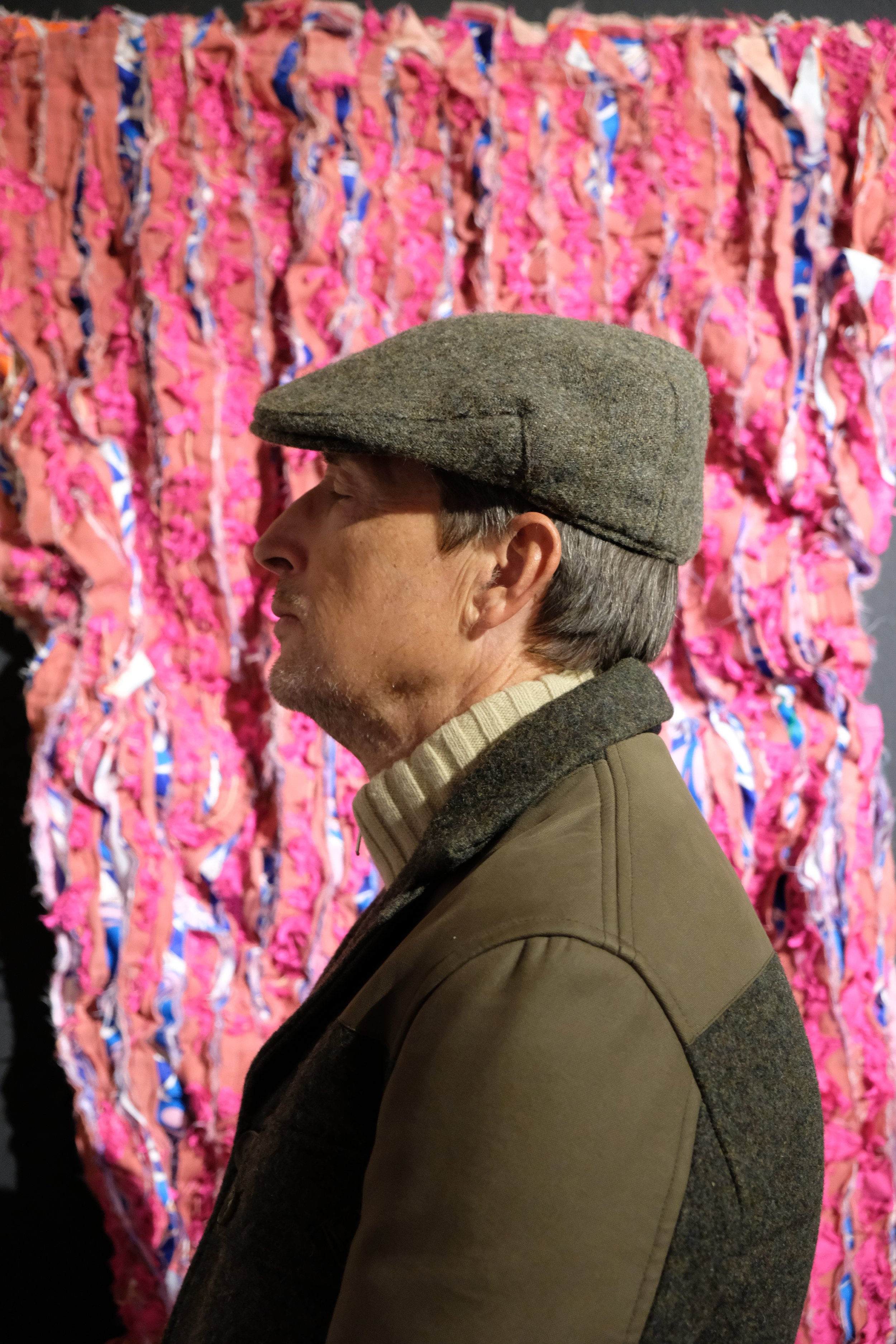 Kevin Waldron at opening with Wild Tapestry 18