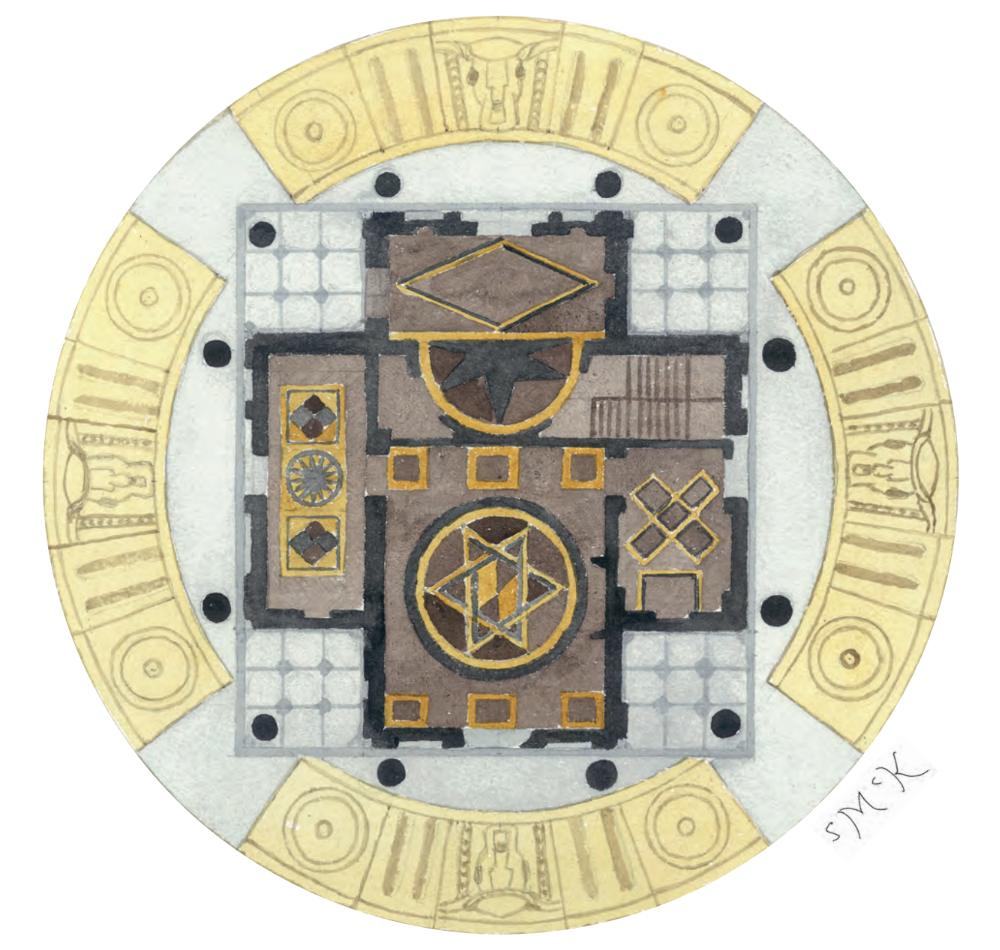 Stephen McKenna "My design for the plate was based on the original ground plan for the Casino, in combination with the colours and design of the wooden floors."