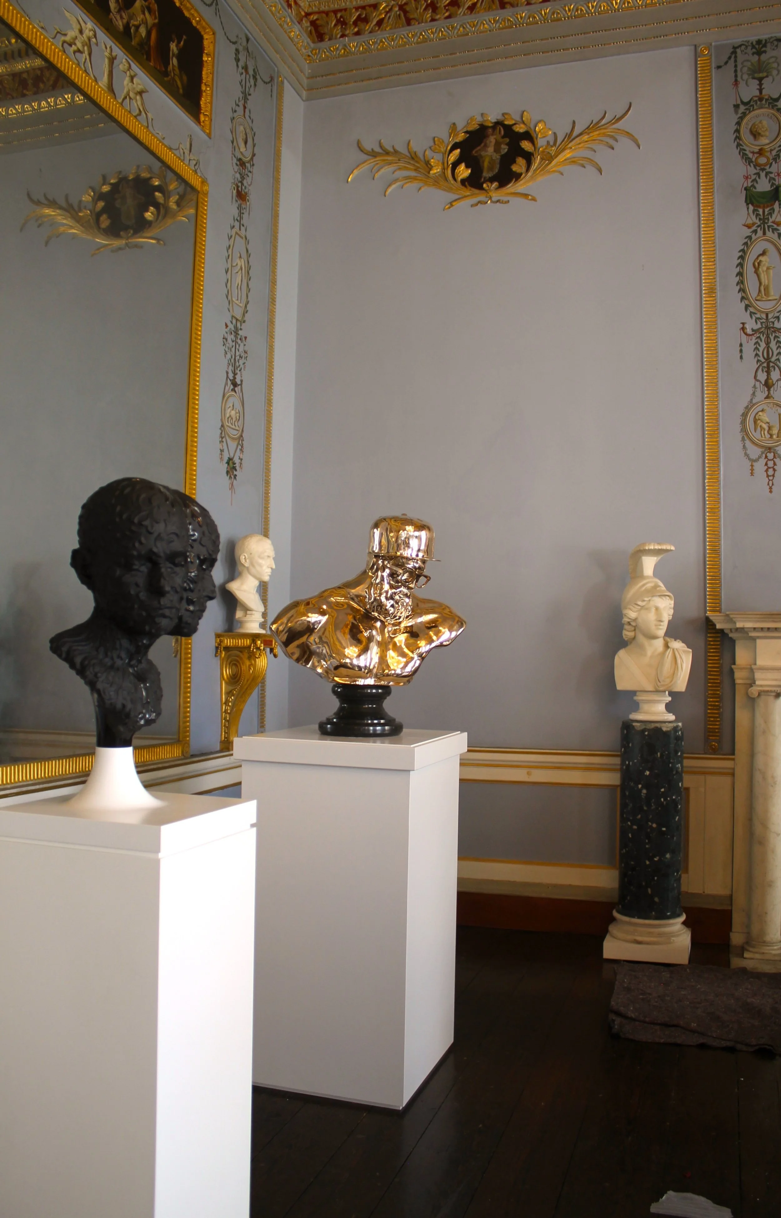 Barry X Ball and Léo Caillard's sculptures