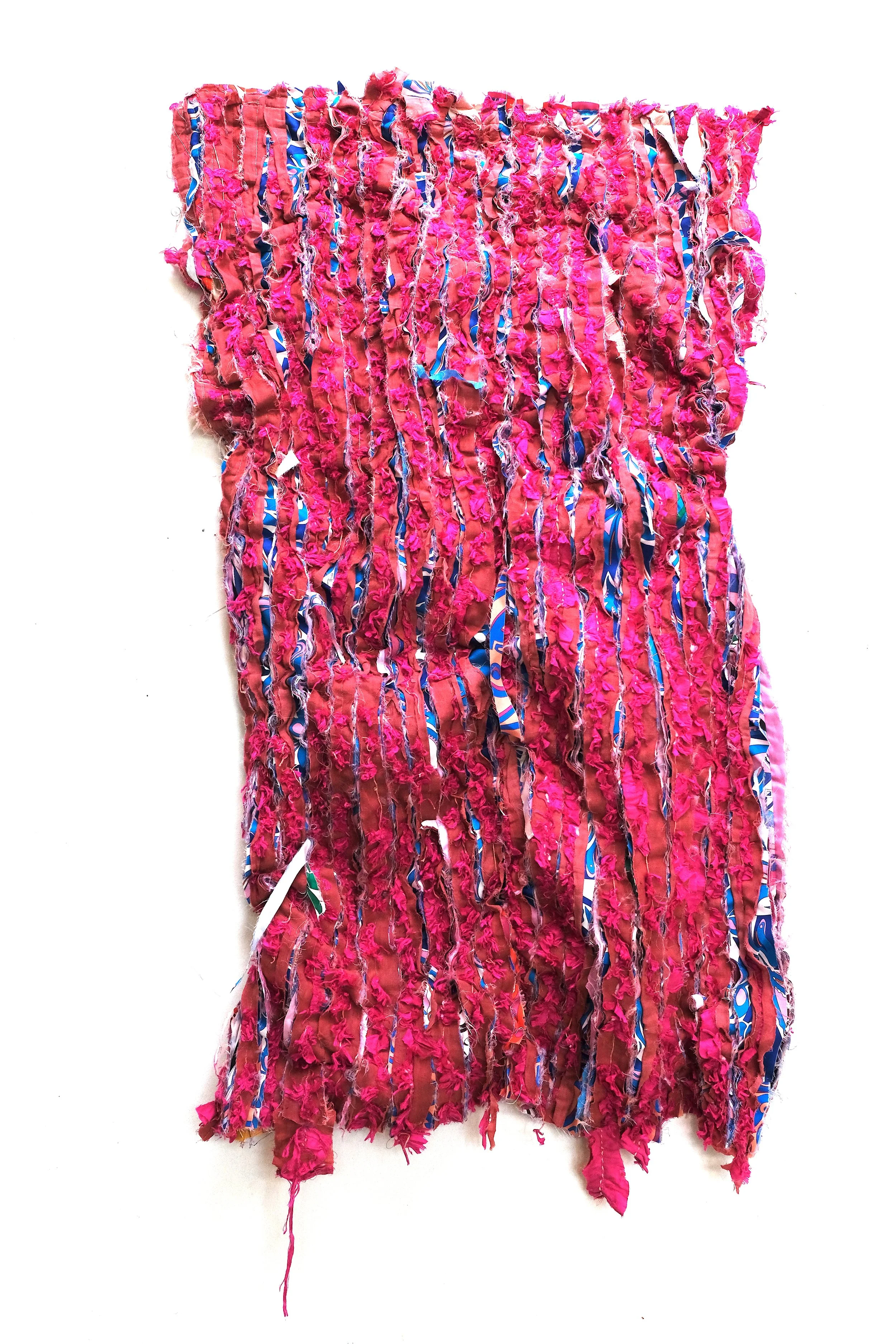 Wild Tapestry 18, Shantung silk, cotton, pucci syntheitc, 159 x 90