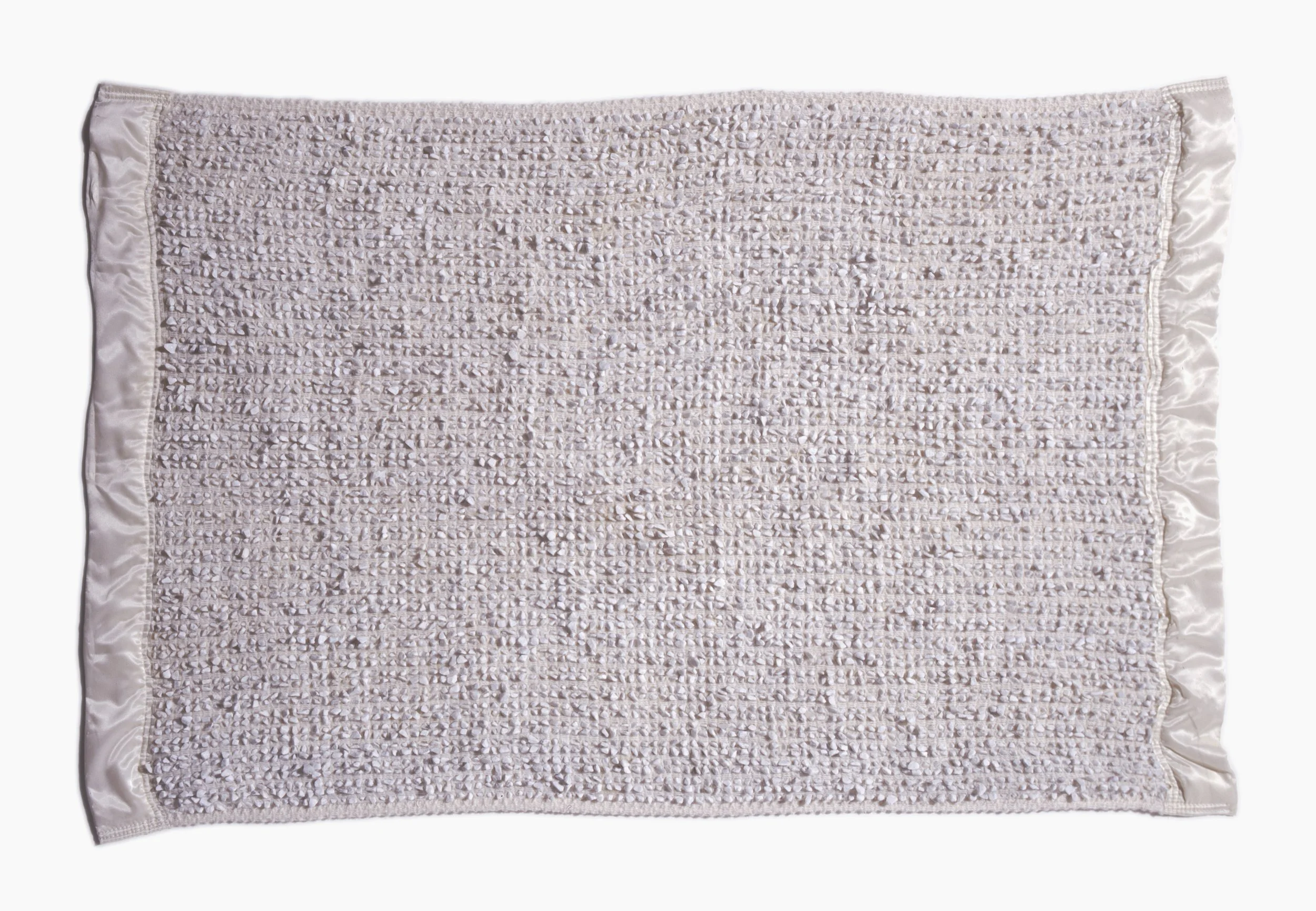 Kathy Prendergast, Grave Blanket, 1997, woollen blanket, marble chippings