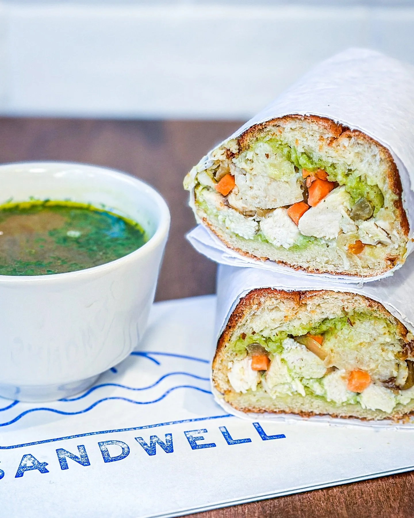 Introducing the Chicken Matzo Ball Sub Au Jus, our newest limited-time special. Need a boost during the holiday season? This special sub is like a pep talk wrapped in a hug then toasted on bread. It believes in you. And it comes with herbed chicken a