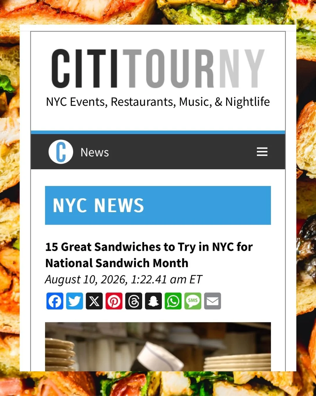Thank you @cititourny for including Sandwell as one of the &ldquo;15 Great Sandwiches to Try in NYC&rdquo;!! We&rsquo;re honored to be in some truly great 🥪 company and appreciate the love 💙

🔗 in bio
.
.
#sandwell #healthyish #nycsandwich #nyceat