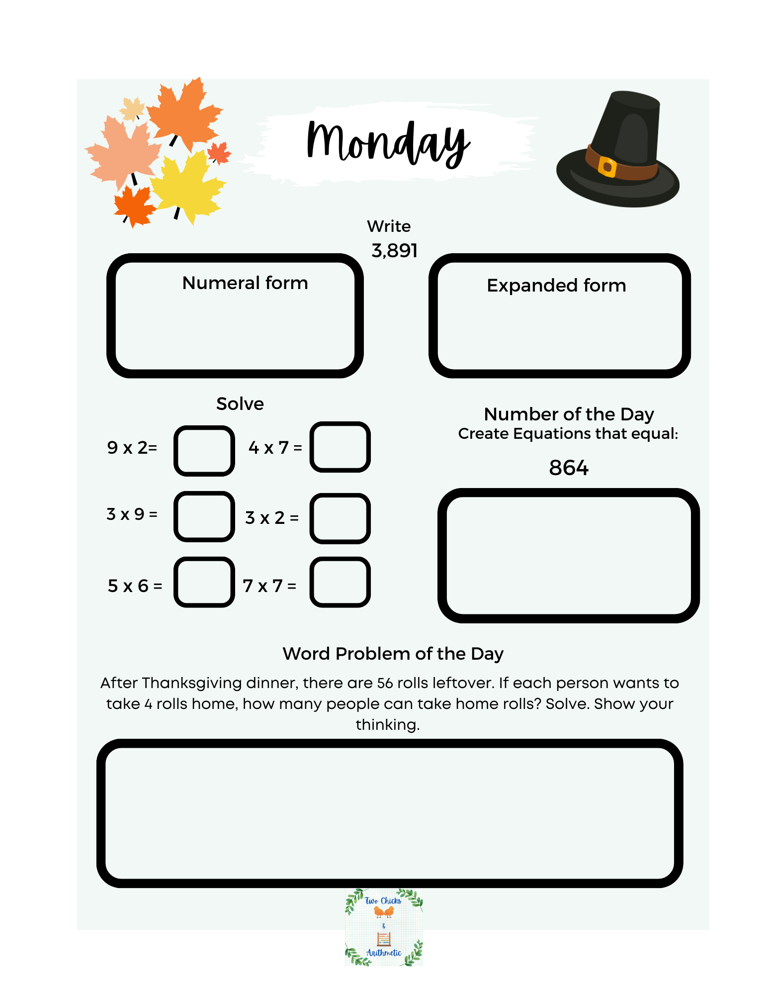 Number of the Day-Thanksgiving-Math
