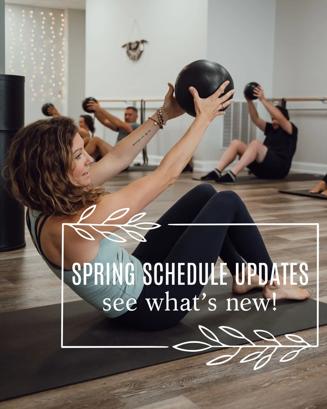 y&rsquo;all asked for more pilates...y&rsquo;all are gettin&rsquo; more pilates!
 
seriously though, we heard the call and we are DELIVERING! check out the new spring sched:
 
 ✨ CLASS CHANGES ✨
 
TUESDAYS
9:15am is now Pilates x Cardio w/ Tabitha
 
