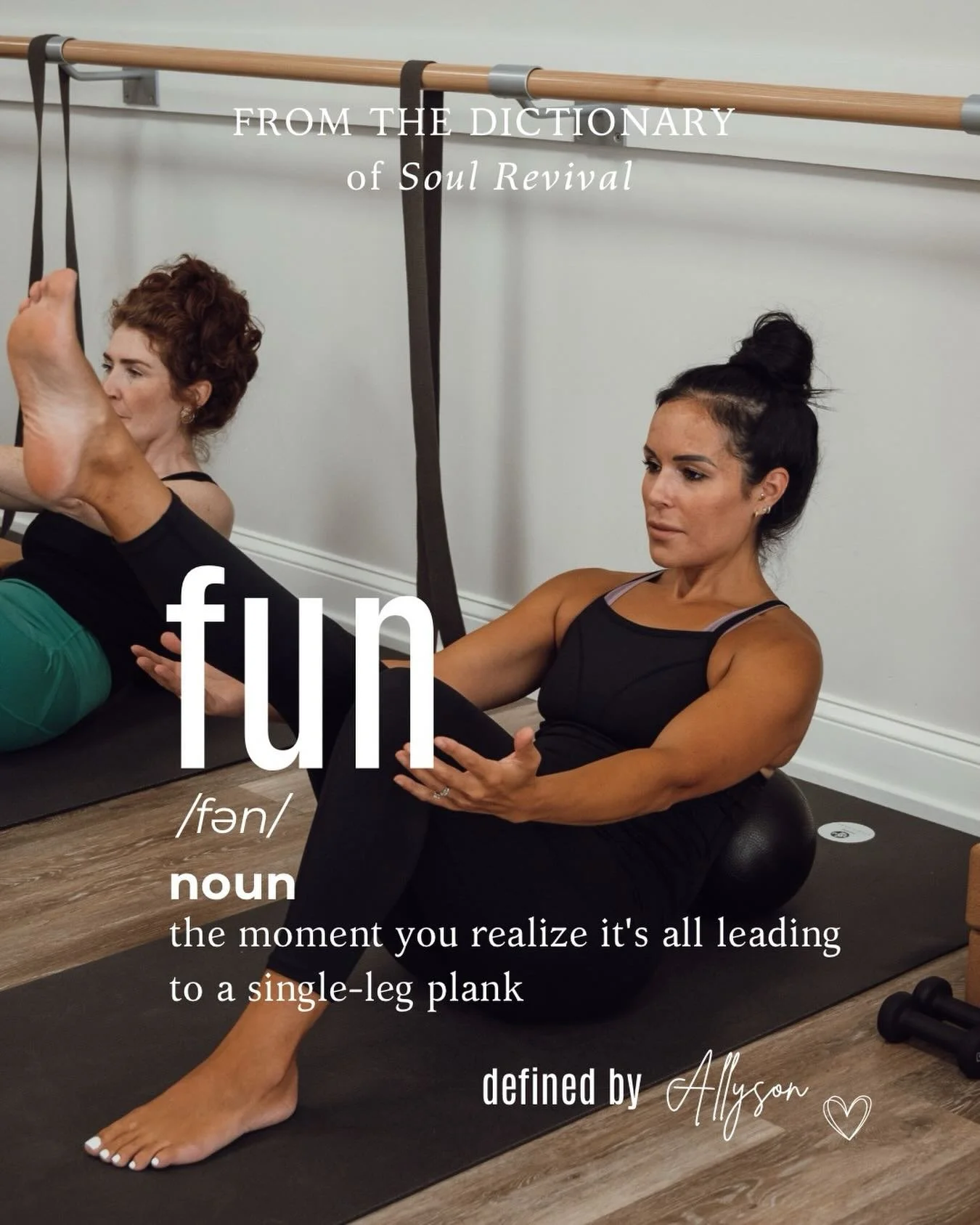 You&rsquo;re following Allyson&rsquo;s cues innocently and then suddenly, you&rsquo;re holding a single-leg plank questioning your life choices 😅🔥

#thedictionaryofsoulrevival