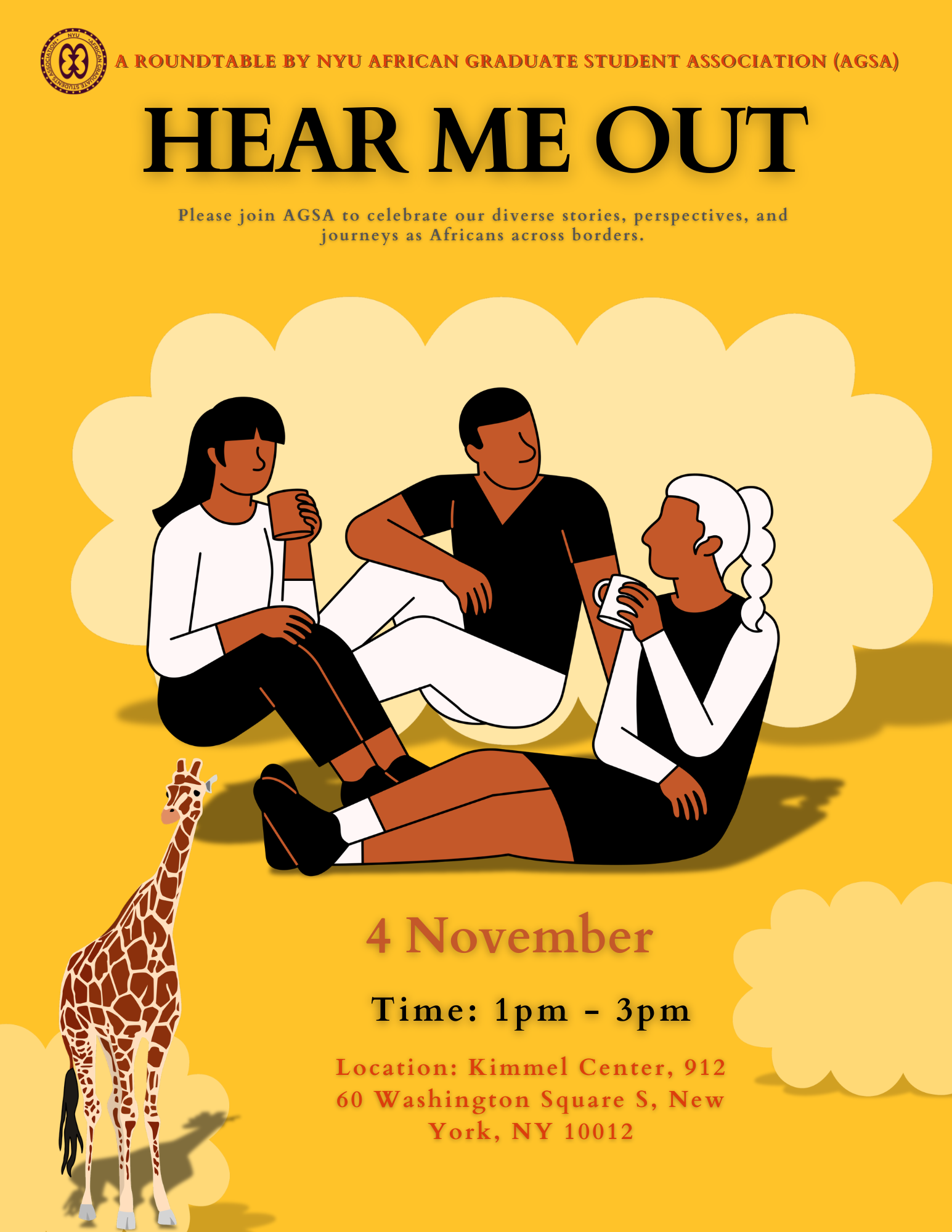 Africa Week Presents: Hear Me Out (In-person Roundtable Discussion) 