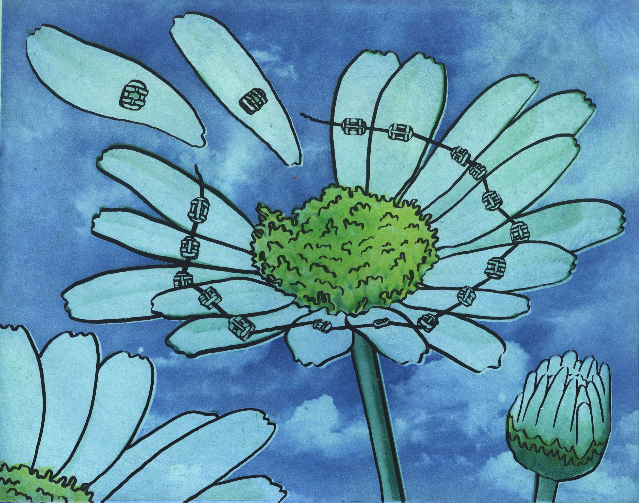 She Loves Me Not, Photopolymer, Monoprint, and Screenprint, 8x10", 2026