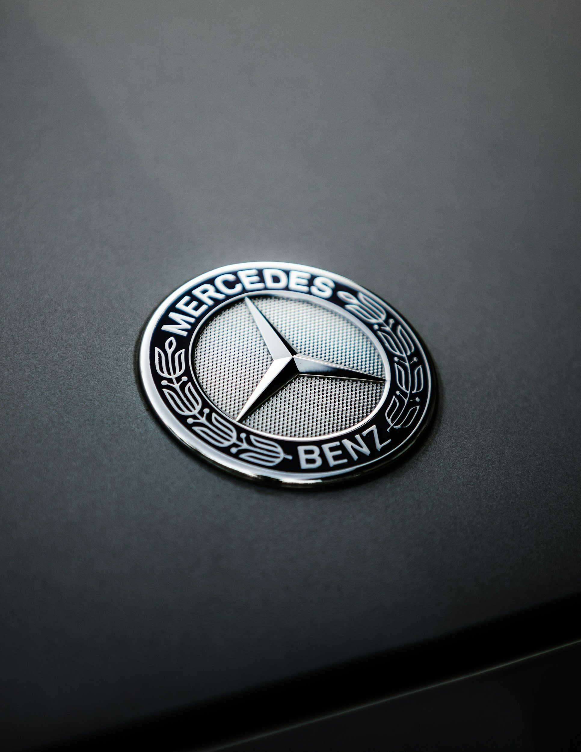 Mercedes badge on bonnet