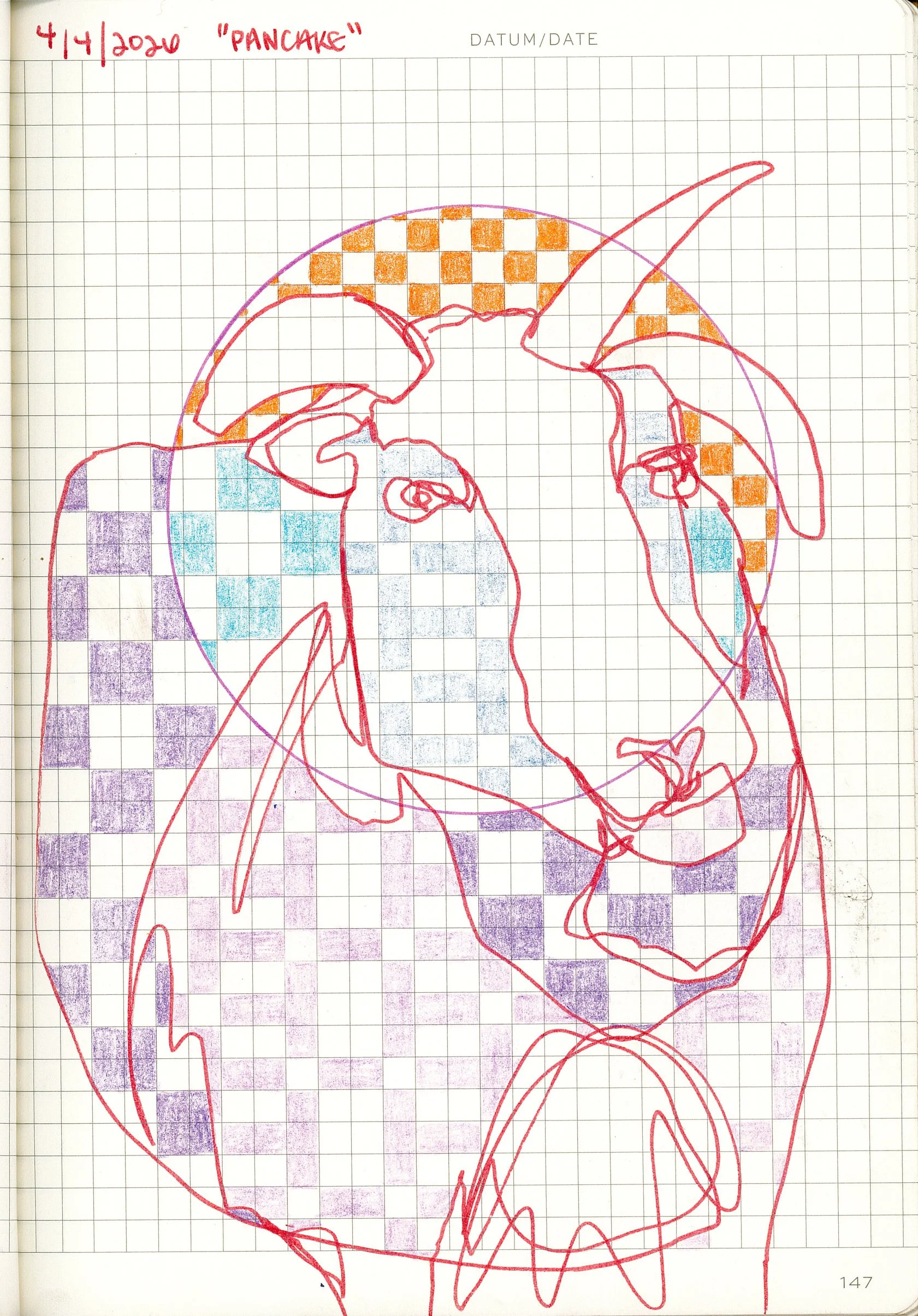 Drawing #42: "Pancake", April 4