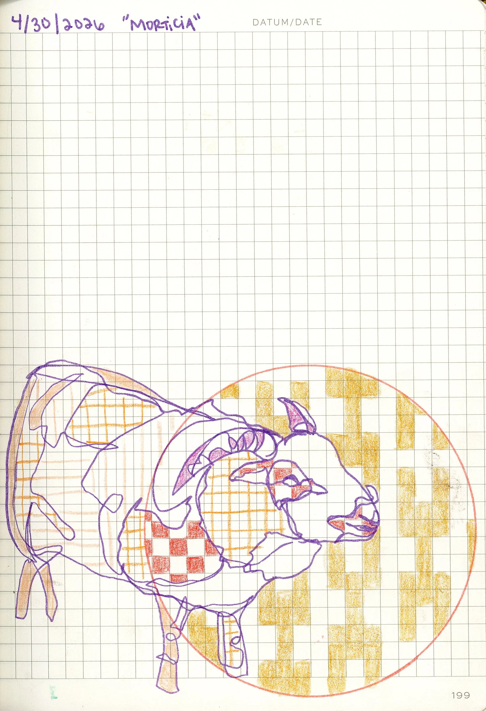 Drawing #68: "Morticia", April 30