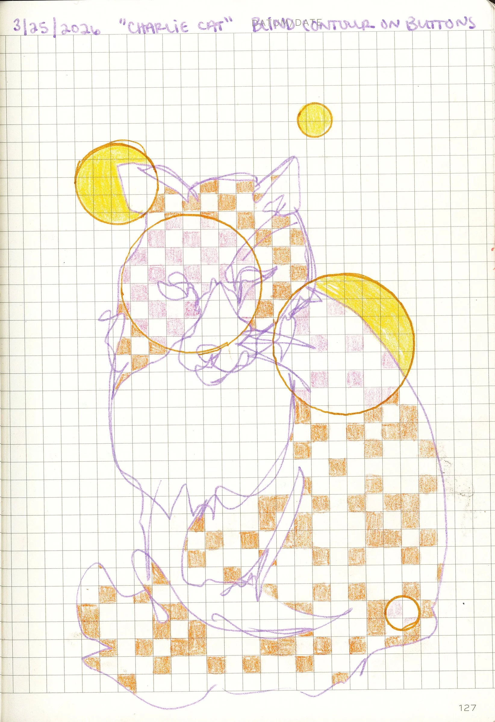 Drawing #32: "Charlie Cat", March 25