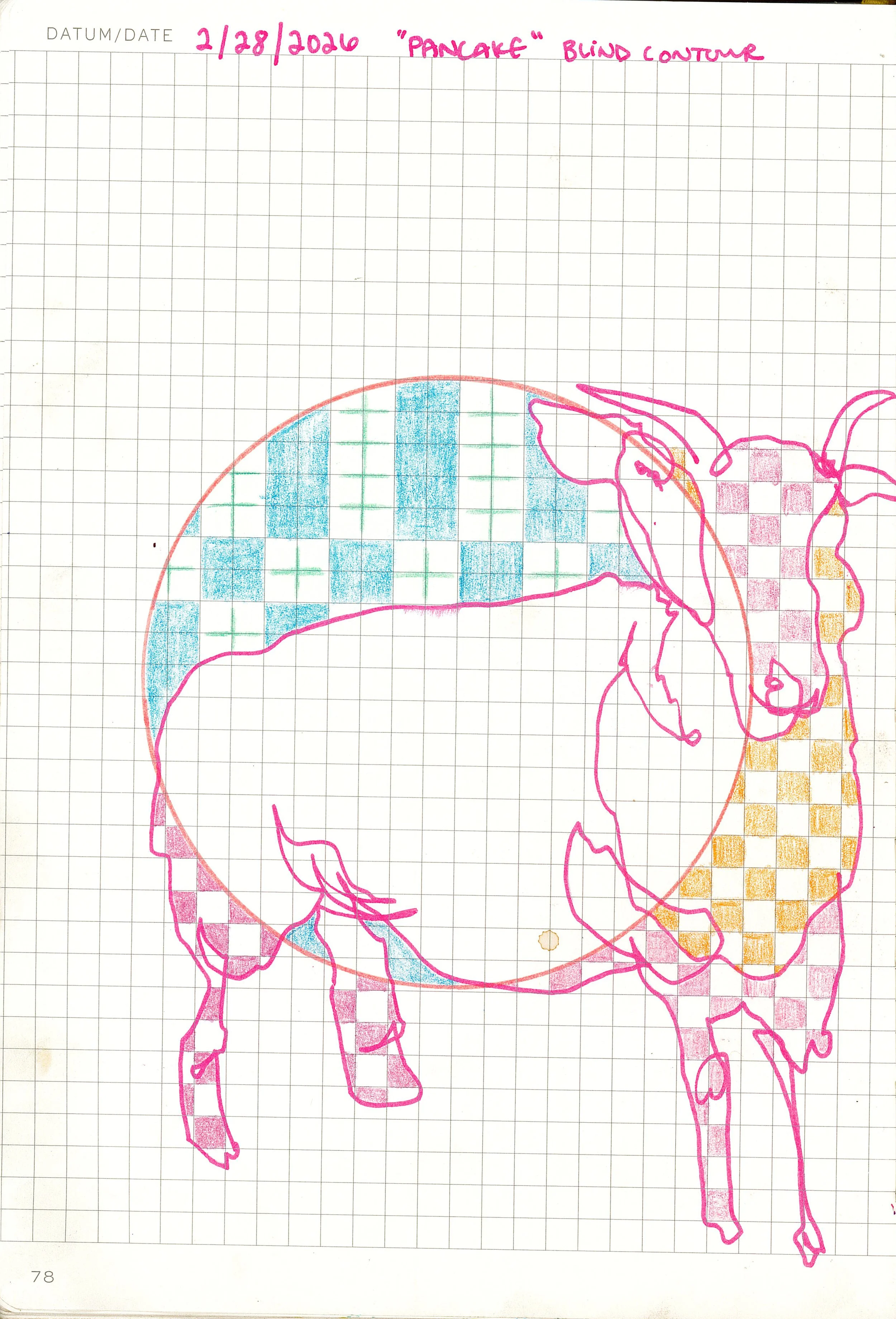 Drawing #07: Pancake, Feb 28