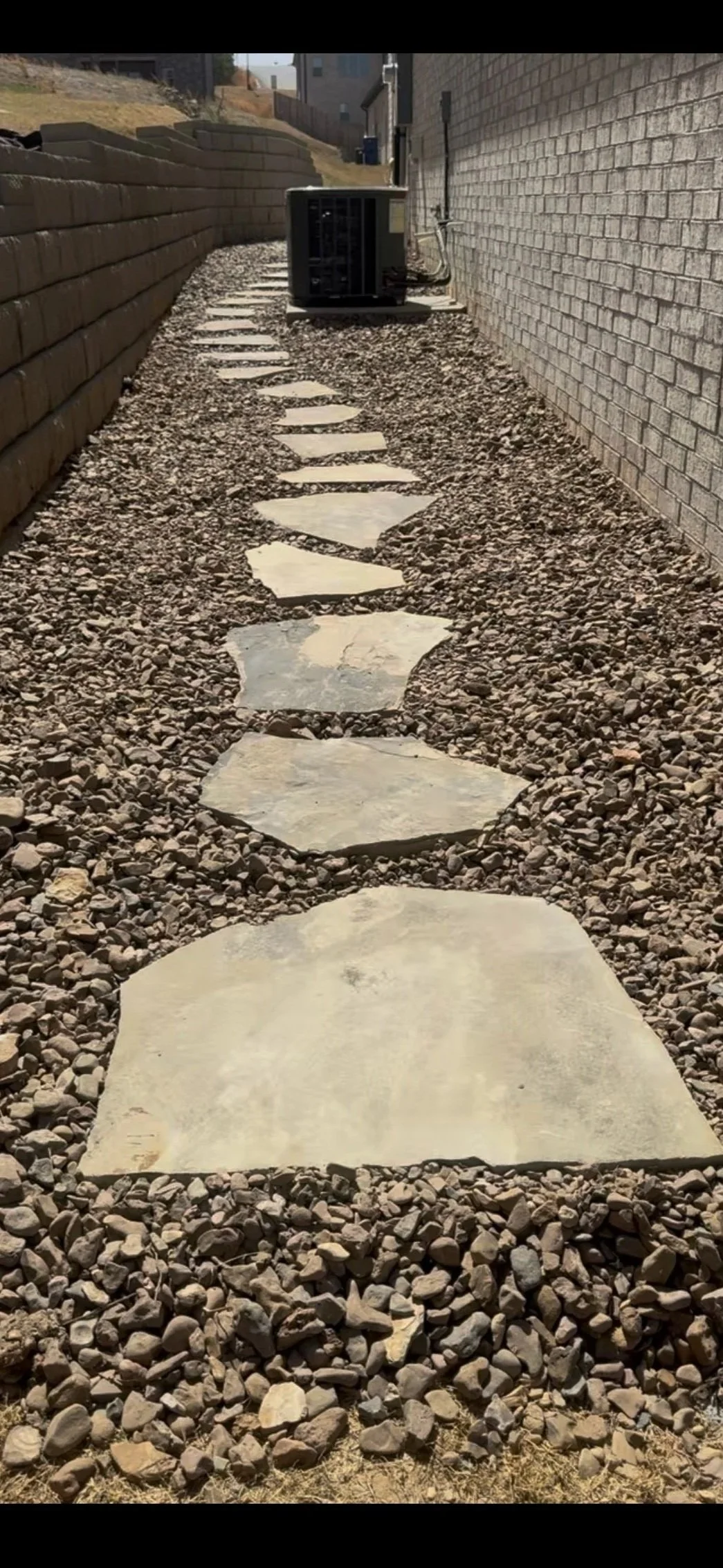 Flagstone Walkway Along House
