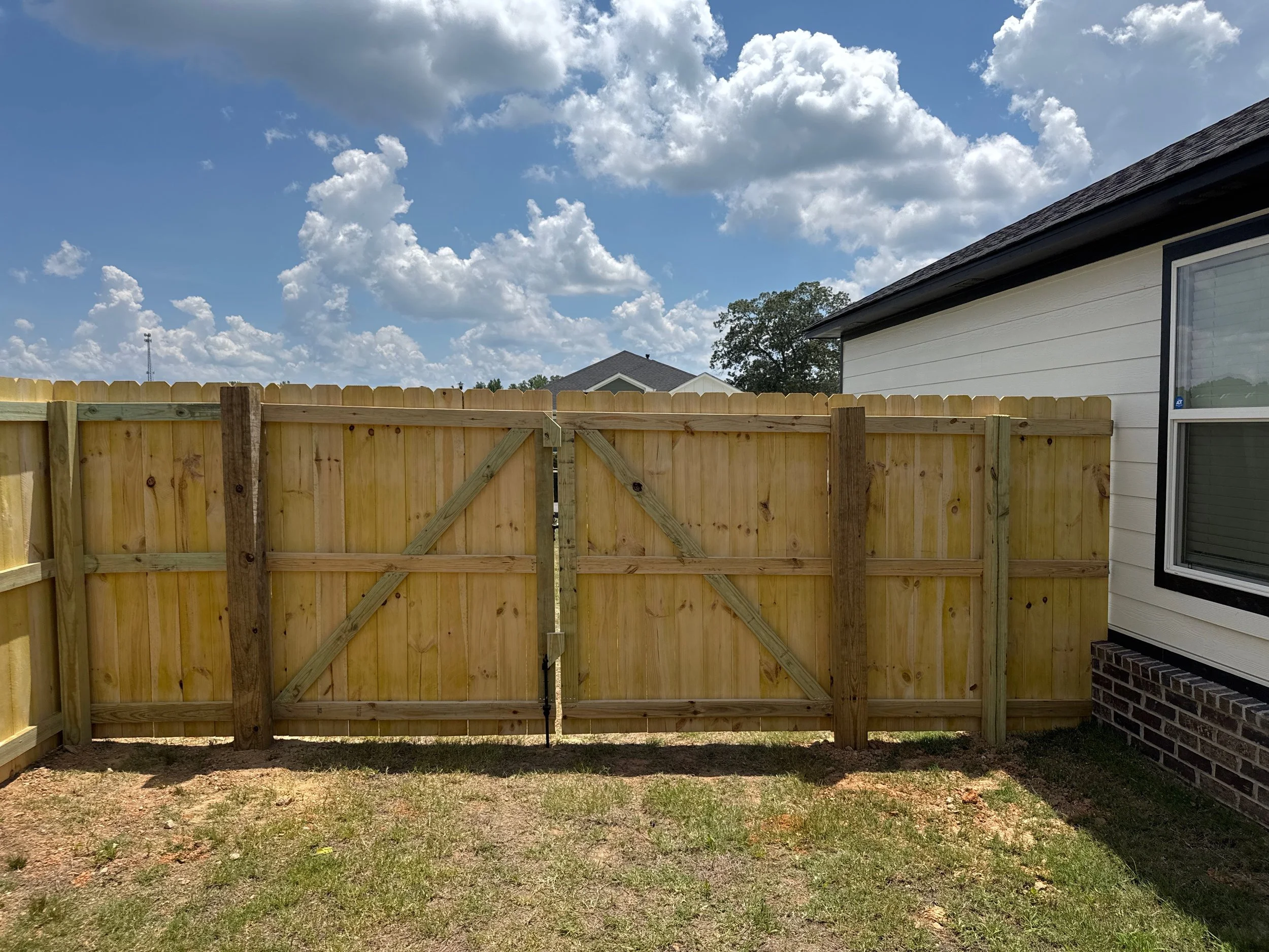 Backside Of 6' Double Privacy Gate