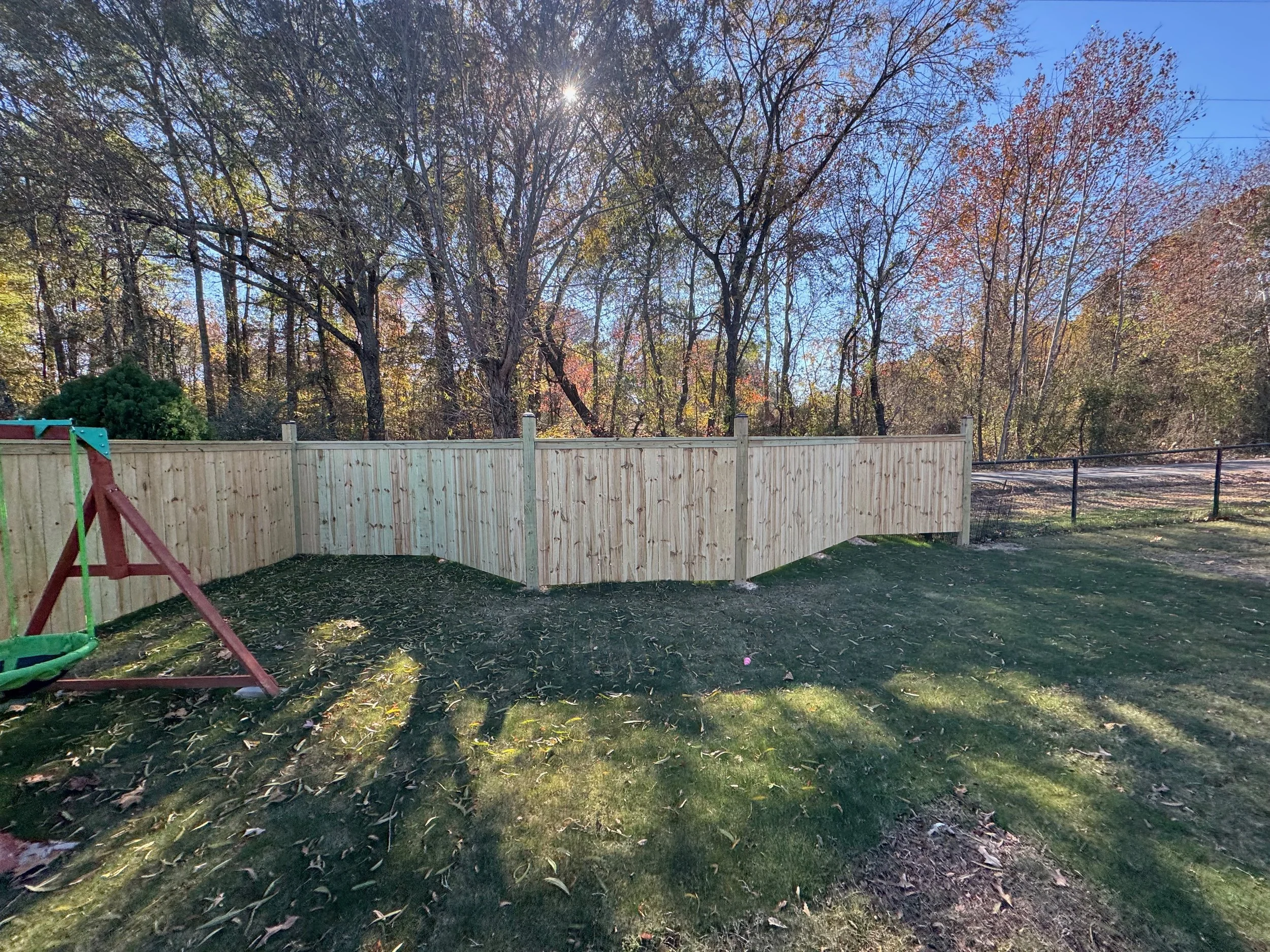 Premium Grade Cap and Trim Privacy Fence With Decorative Posts