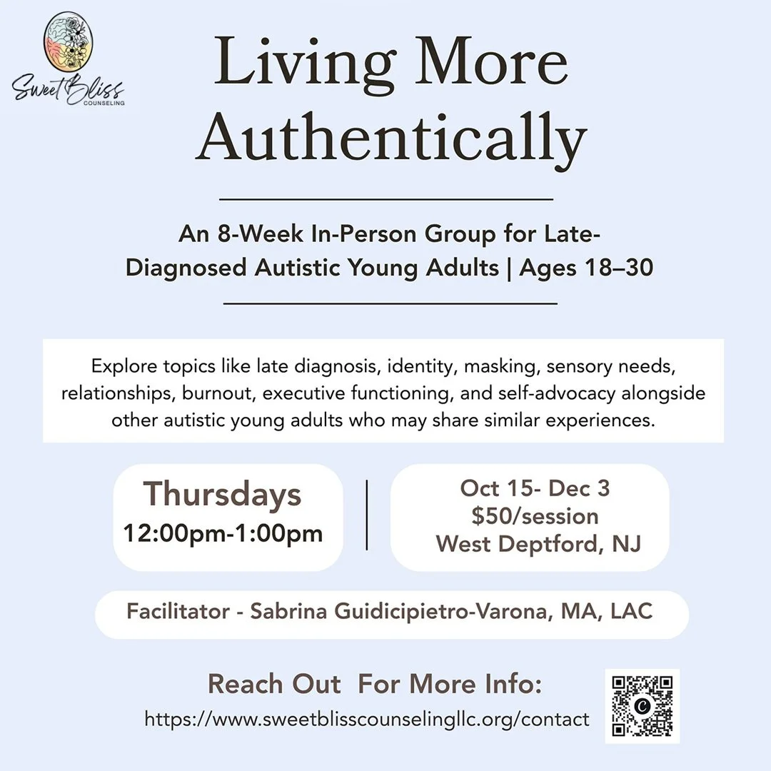 Living More Authentically:&nbsp;A Group for Autistic Young Adults Diagnosed Later in Life