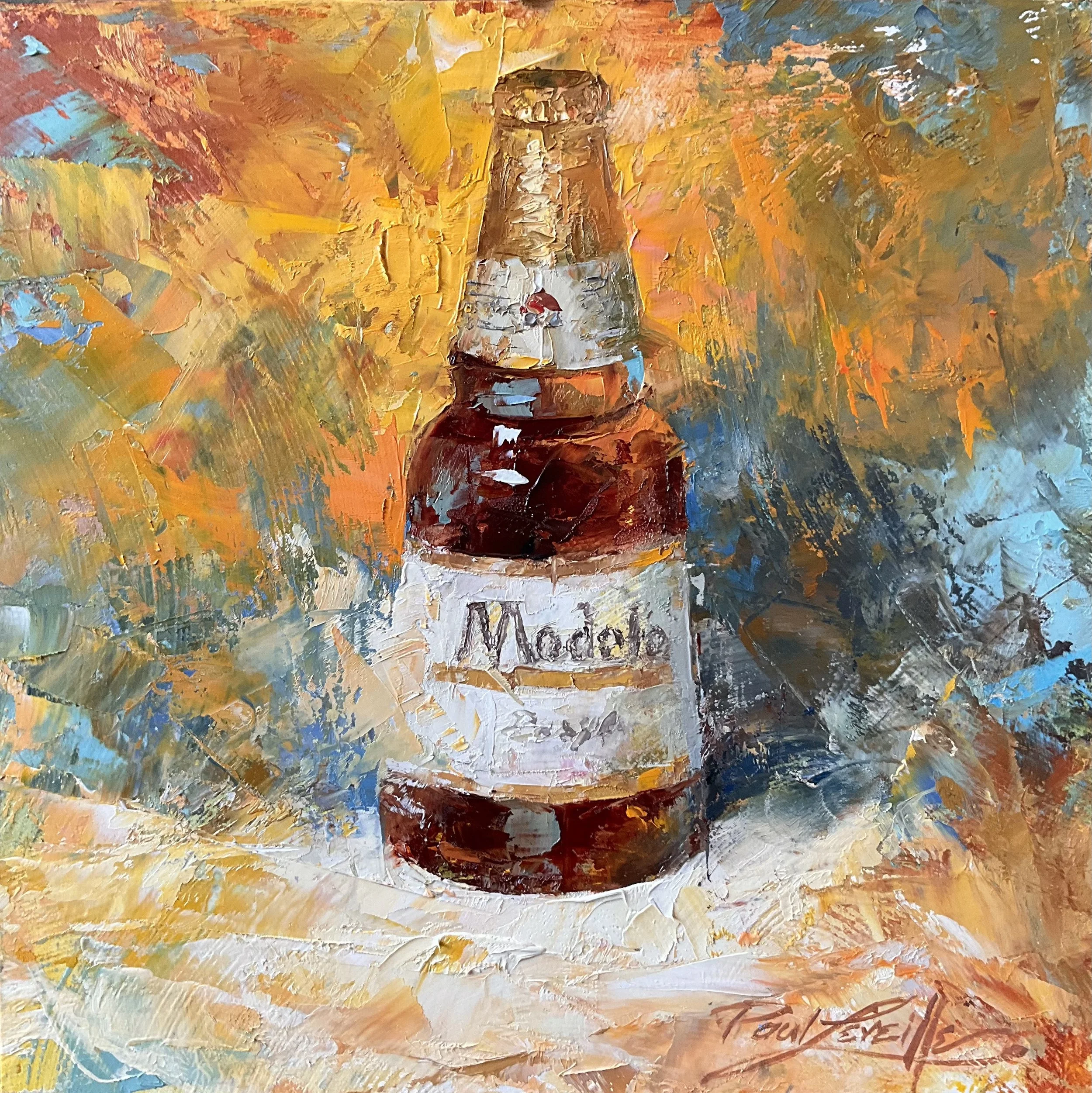 GOLD FOIL, Oil, 8x8