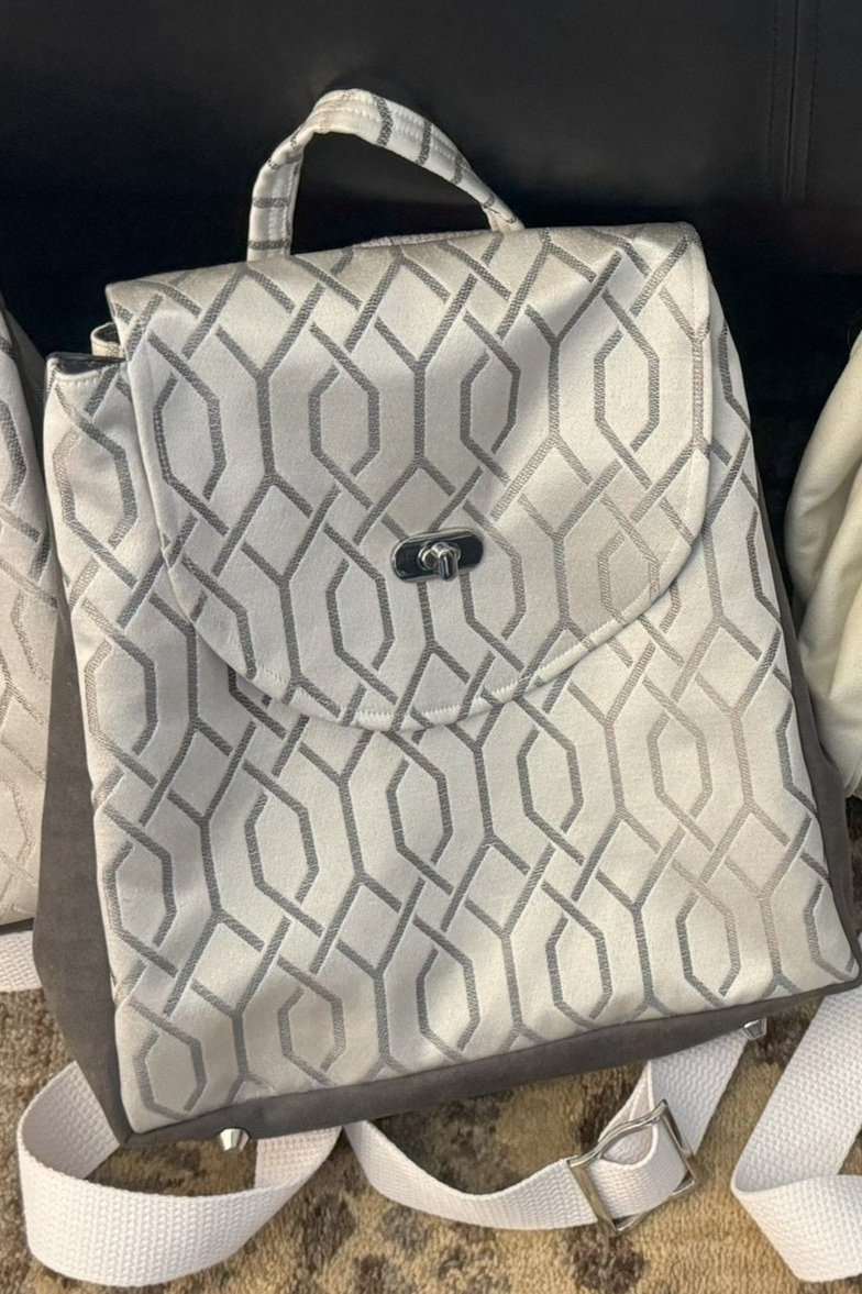 Silver Square Backpack