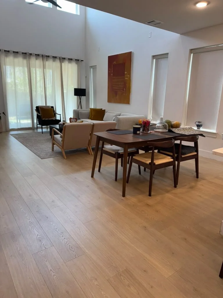 Living room after deep clean in Shady Shores, Texas