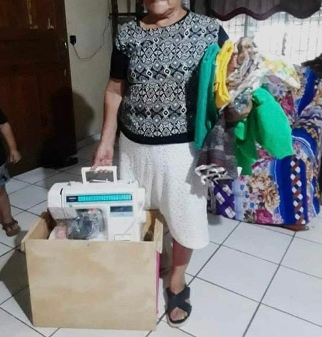 A brand new sewing machine.