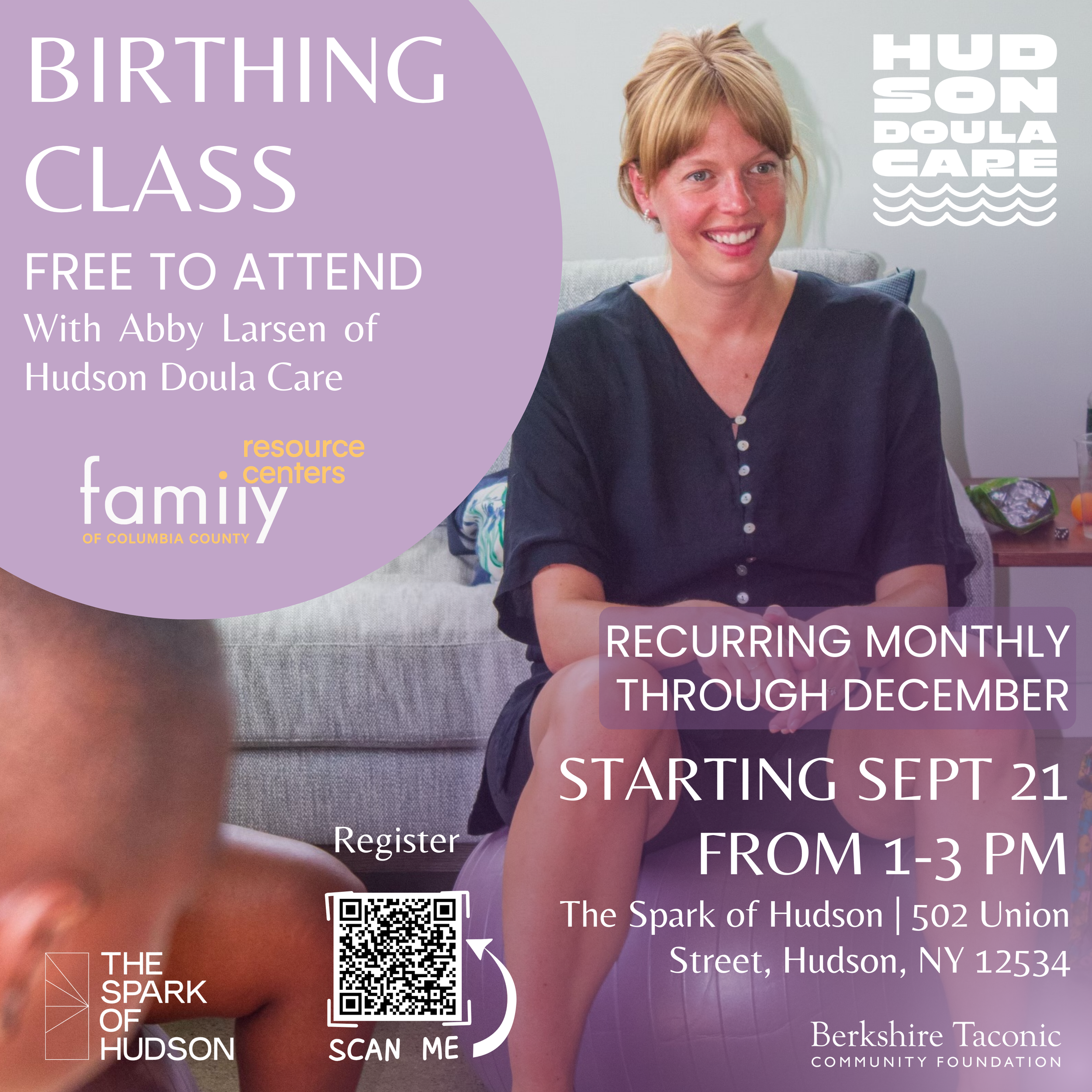 Register For our Recurring Birthing Class with Doula Abby Larson-Free to Attend