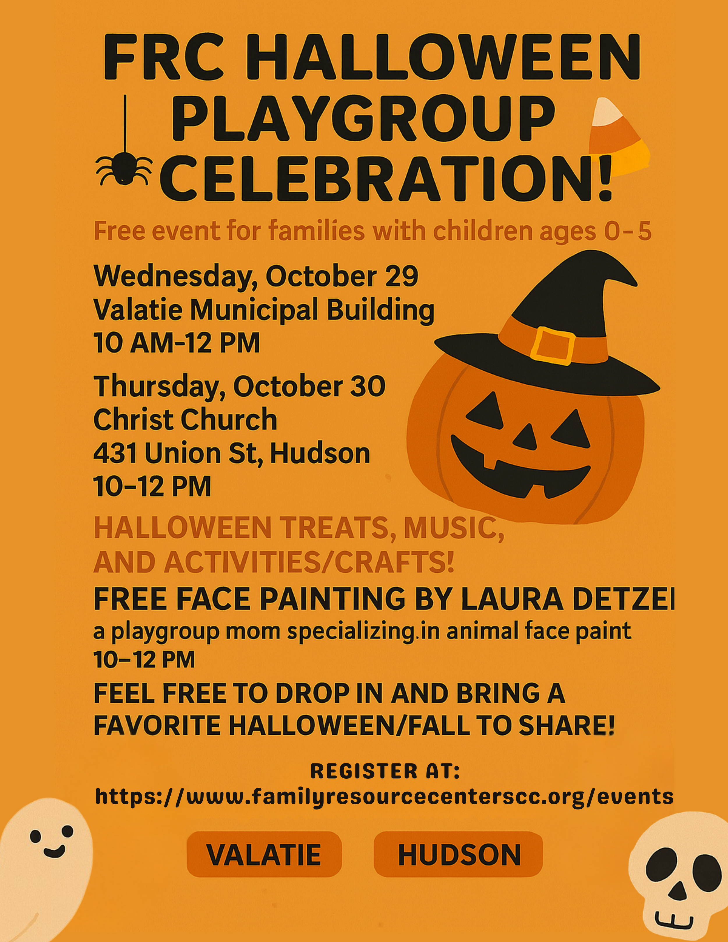 FRC Playgroup Halloween Celebration Hudson