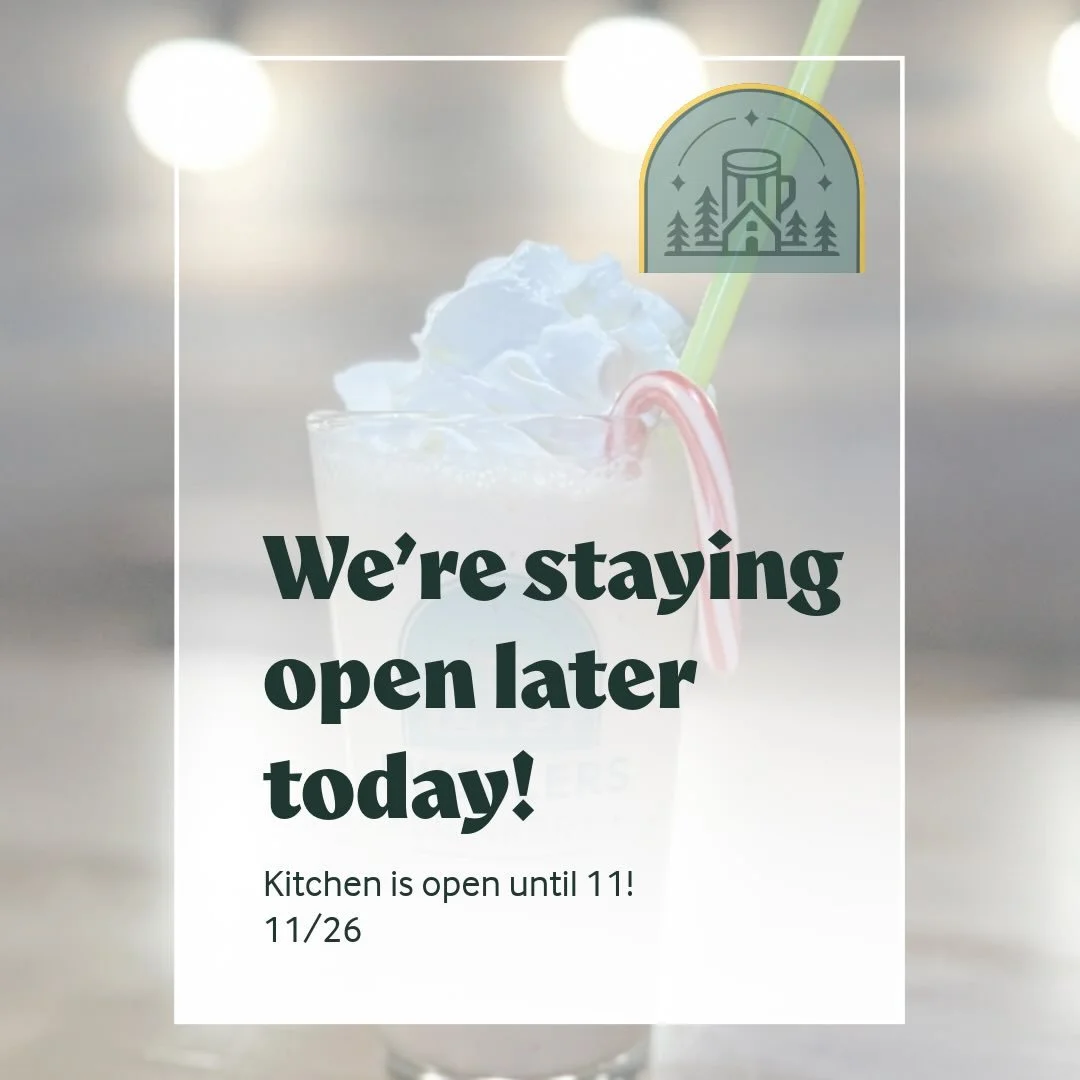 We&rsquo;ll be open late tonight for your Wednesday-before-Thanksgiving festivities!