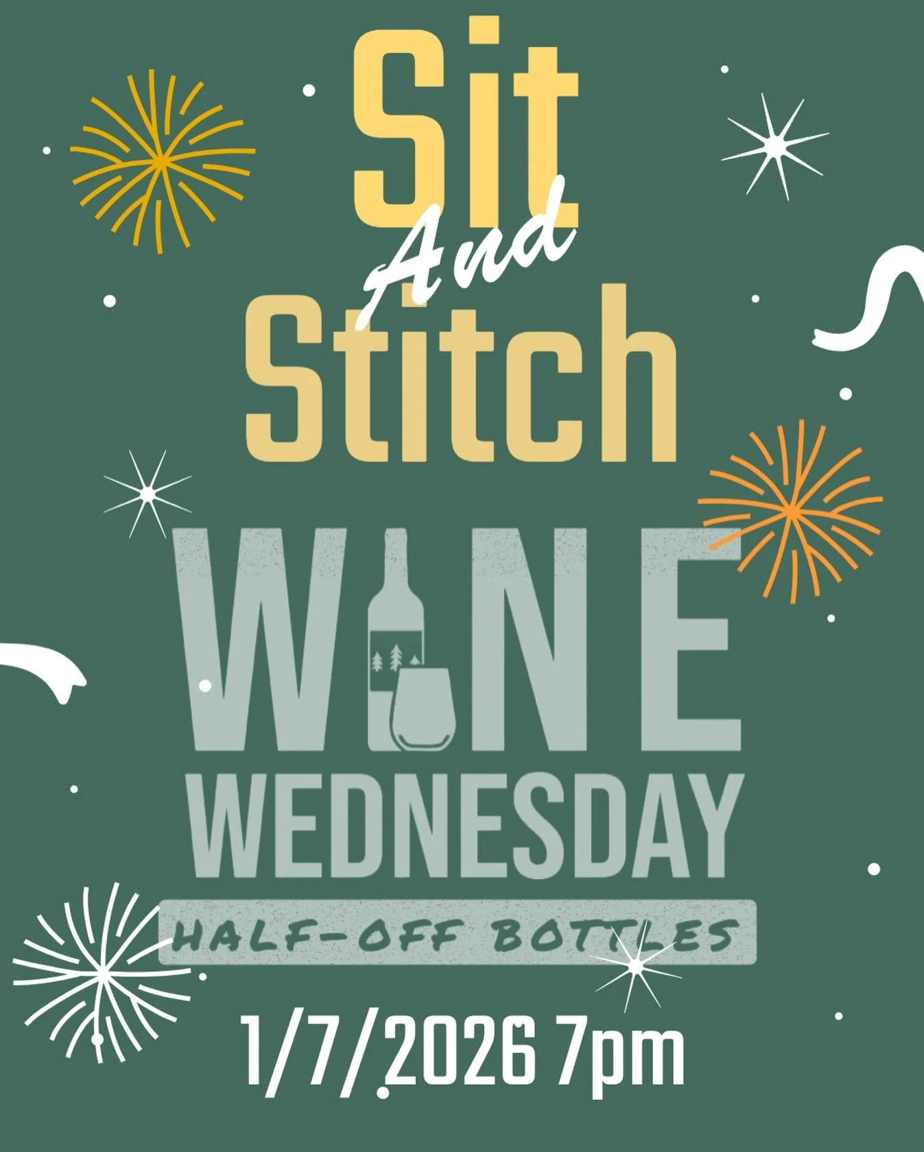Join us for a knit/crochet meetup! Bring a craft to do, hangout, visit with others, get inspired! 

It&rsquo;s definitely NOT an accident this this is on Wine Wednesday - enjoy half off bottles! 

If this has any interest, I&rsquo;ll do this every fi