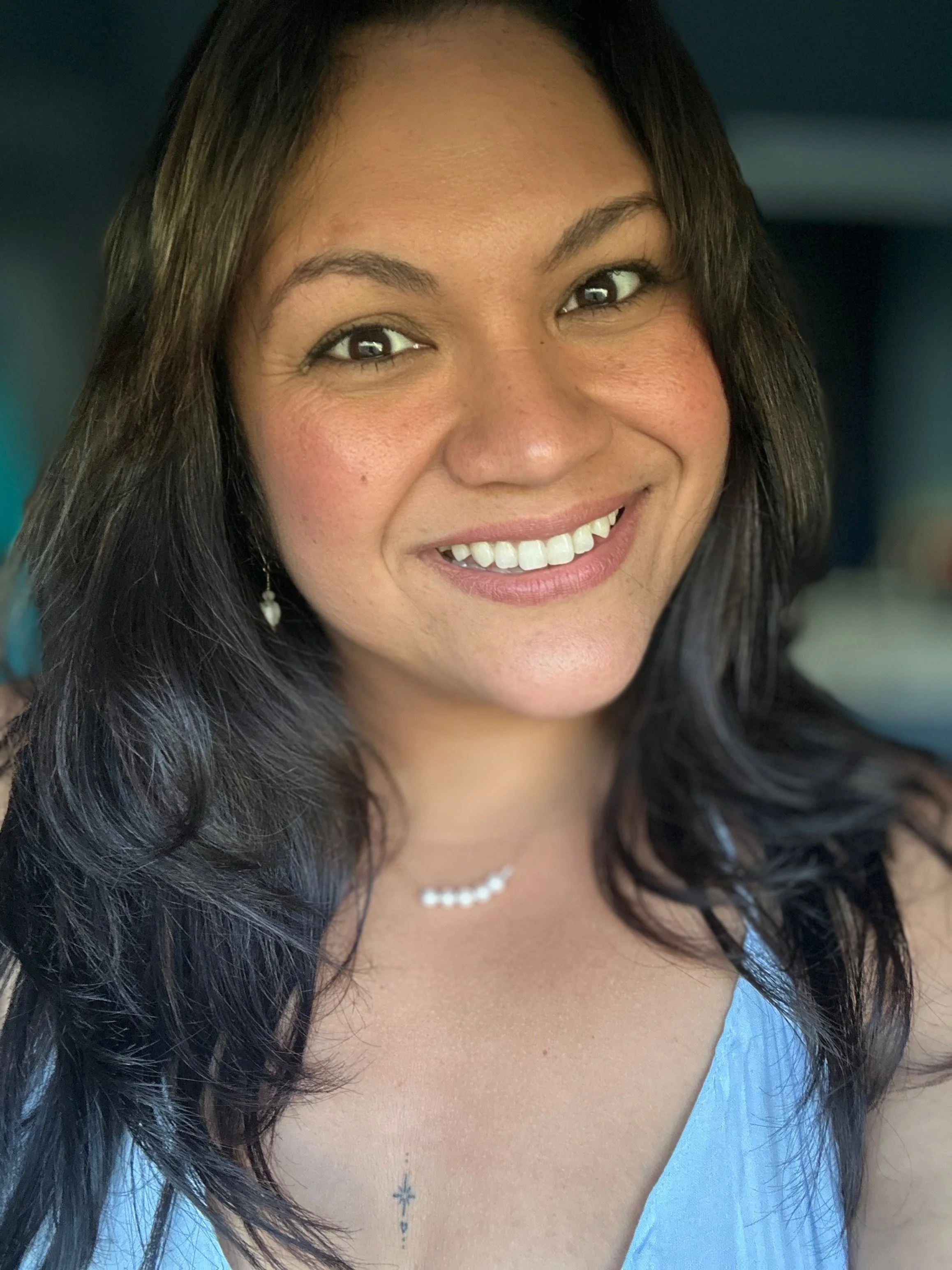 Portrait of Nicole, founder of Terra Cove, inside the organic skin and soul studio in Skippack Village.