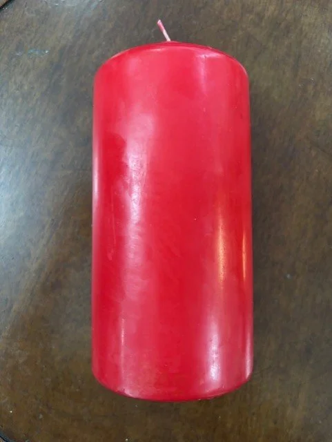 Red Pillar Candle