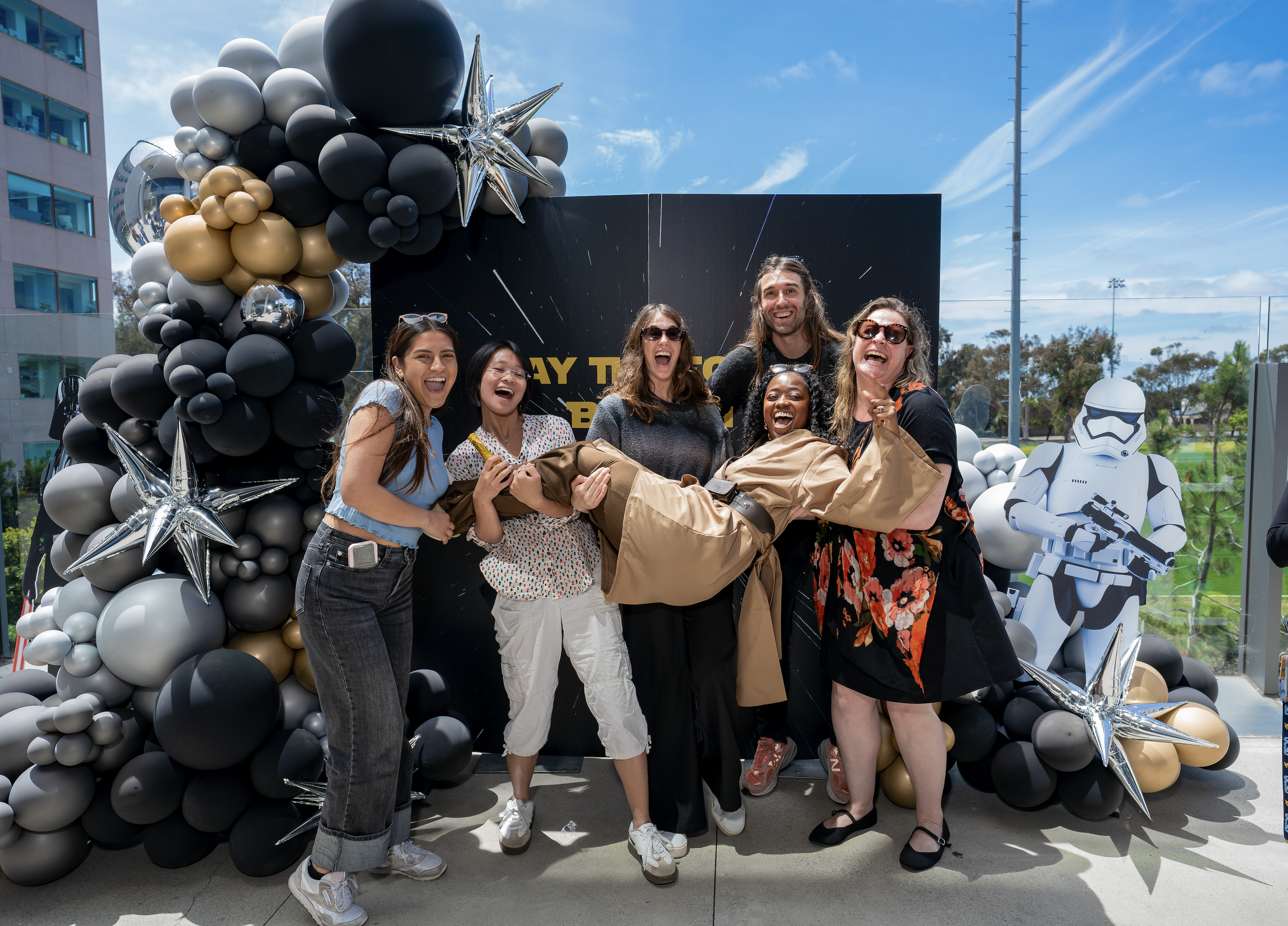 The Pa Lab celebrates Dr. Cynthia Nyongesa's successful thesis defense on May 4th! It was a fun Star Wars-themed celebration #MayTheFourthBeWithYou