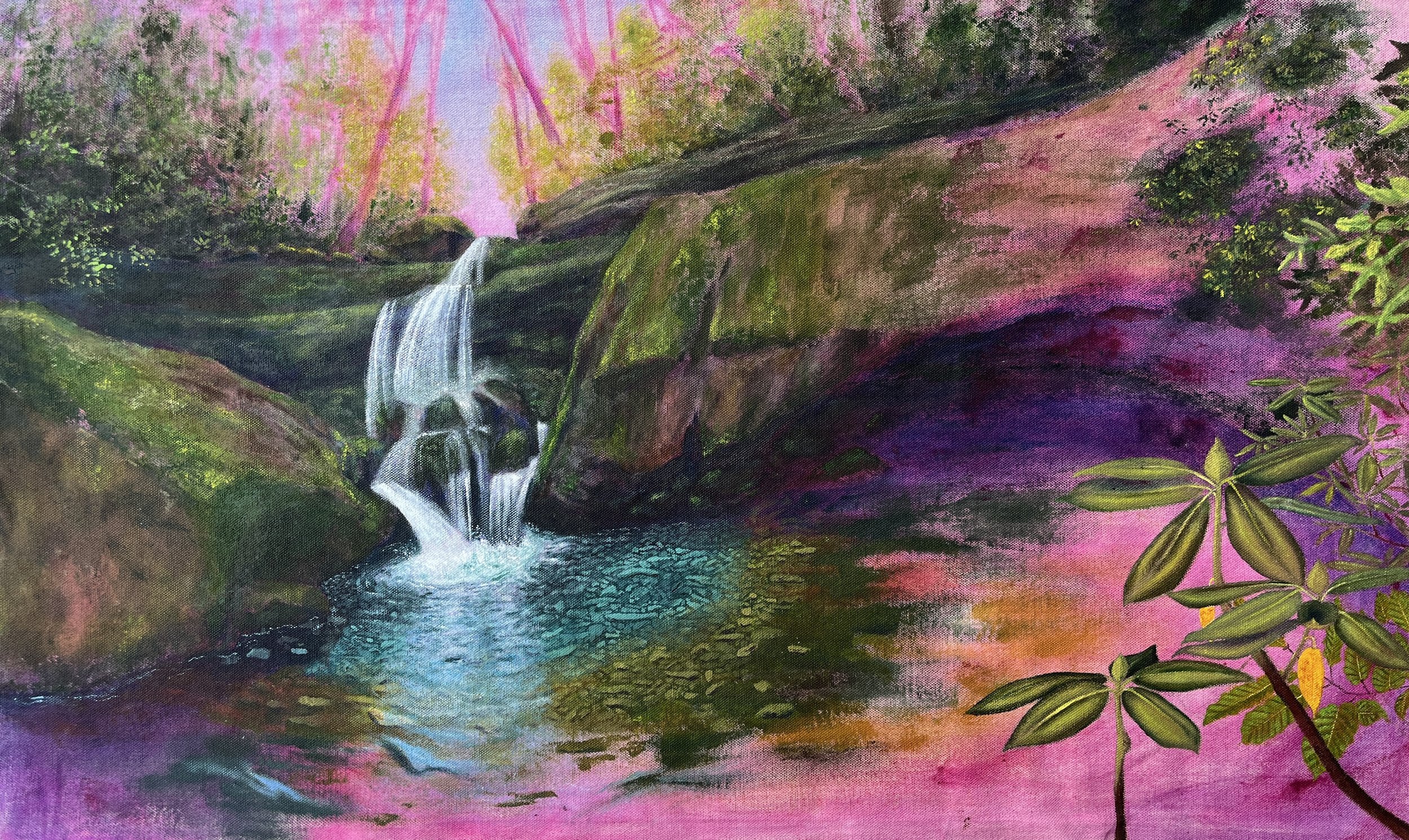 10 - Waterfall with Rhododendron .jpeg