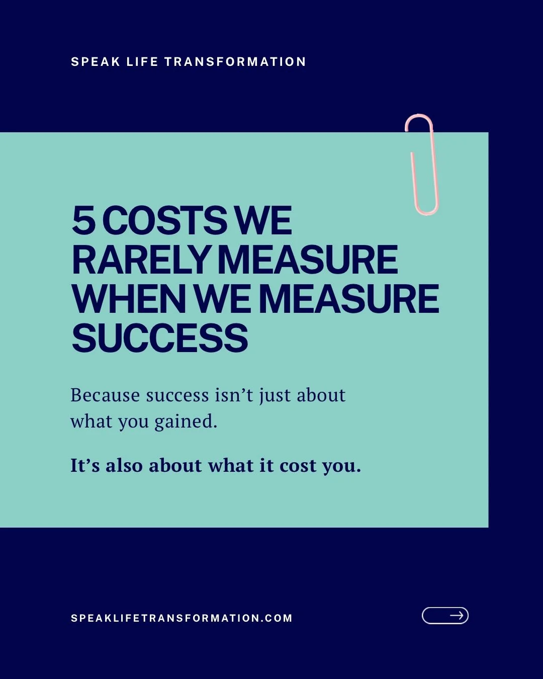 We&rsquo;re really good at measuring what success gives us.

The title. The income. The opportunities. The recognition. 👏🏾

But we rarely measure what it&rsquo;s taking from us.

🧠 Mental
❤️ Emotional
👥 Relational
⚡ Physical
🔄 Behavioral

Succes