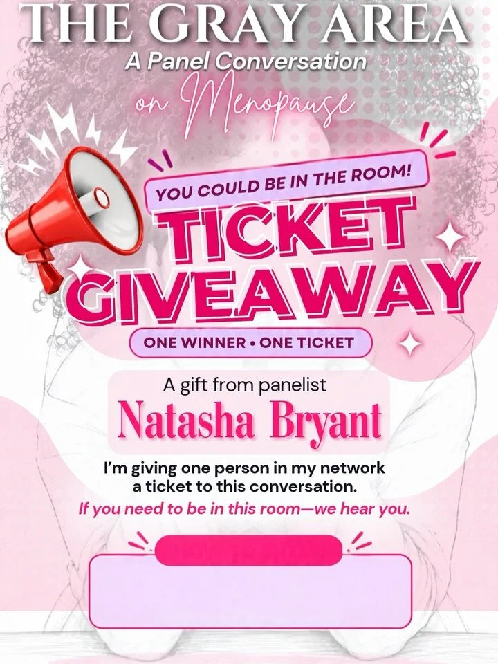 YOU DESERVE A SEAT IN THIS CONVERSATION. 💗

I&rsquo;m a panelist for The Gray Area &mdash; A Panel Conversation on Menopause, and I&rsquo;m giving away one ticket to someone in my network.

Real conversation. Questions you can ask. Support you don&r