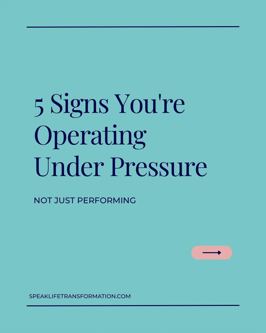 You might be performing at a high level, but what&rsquo;s driving that performance? 👀

Because pressure and performance are NOT the same thing.

You can be ambitious, achieve big goals, and pursue excellence without constantly feeling like you have 