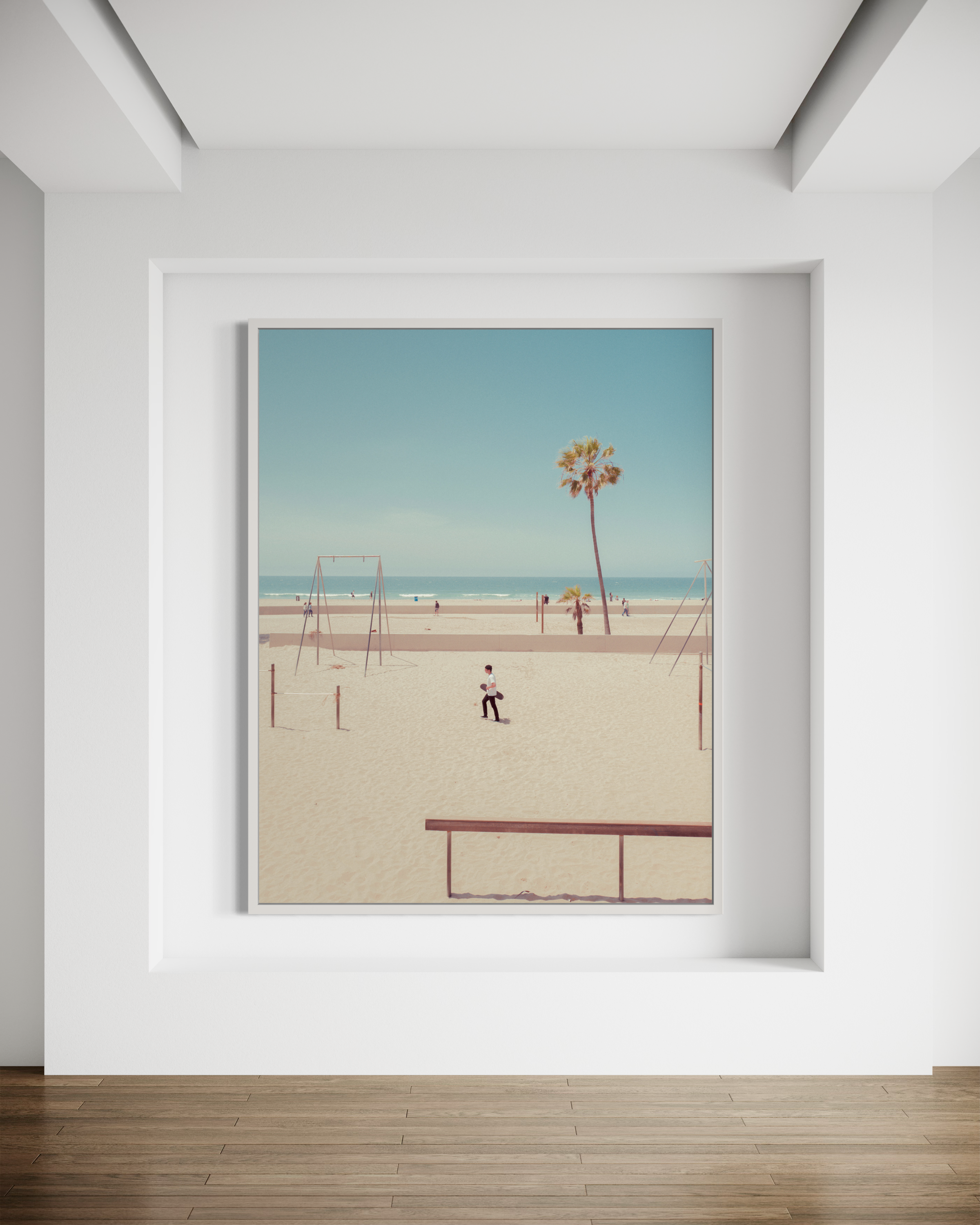 Acrylic, Sakteboarder walking, Venice Beach, California, 2017-2.jpg