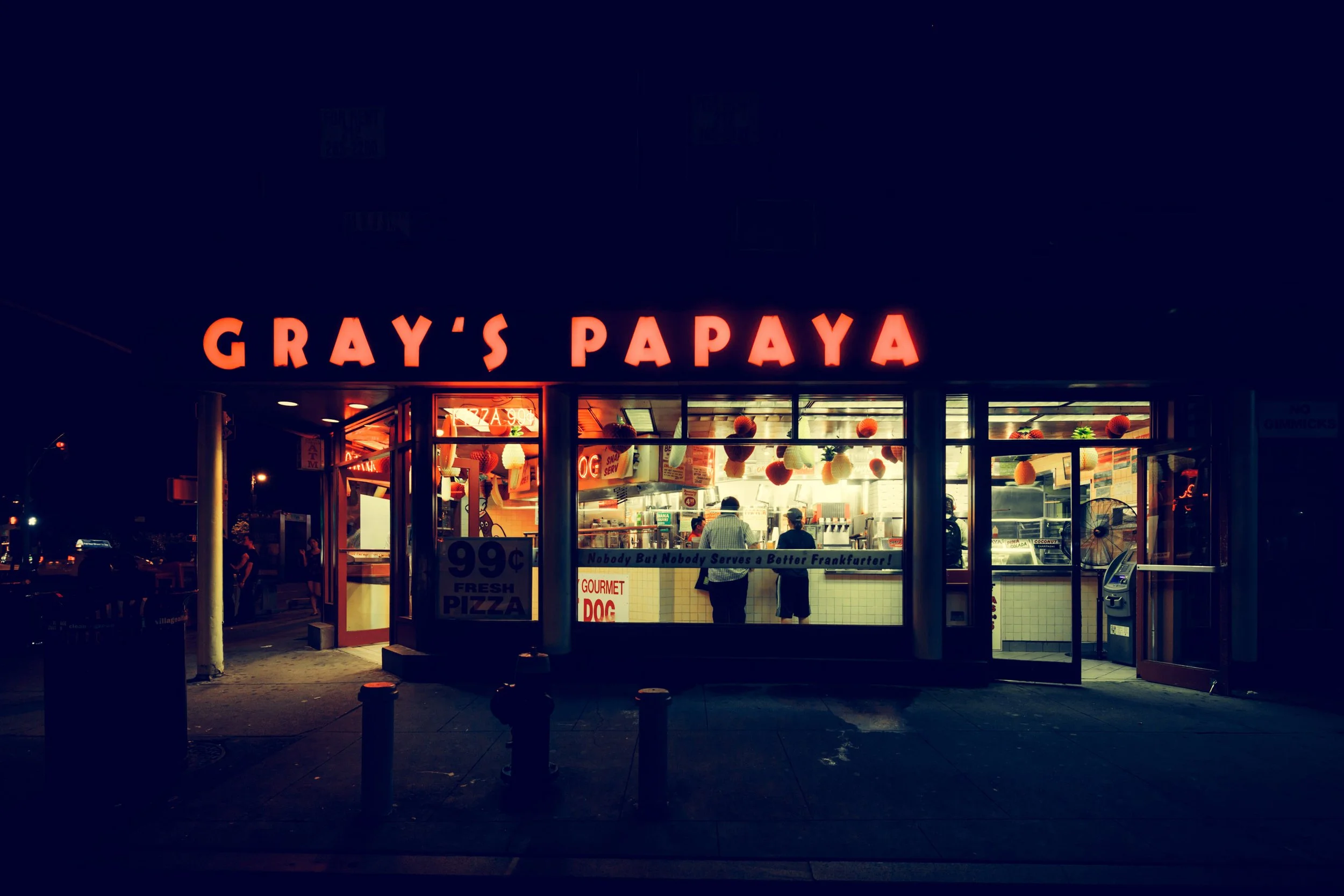 Gray's Papaya, 402 6th Ave, New York, NY, 2013.jpg