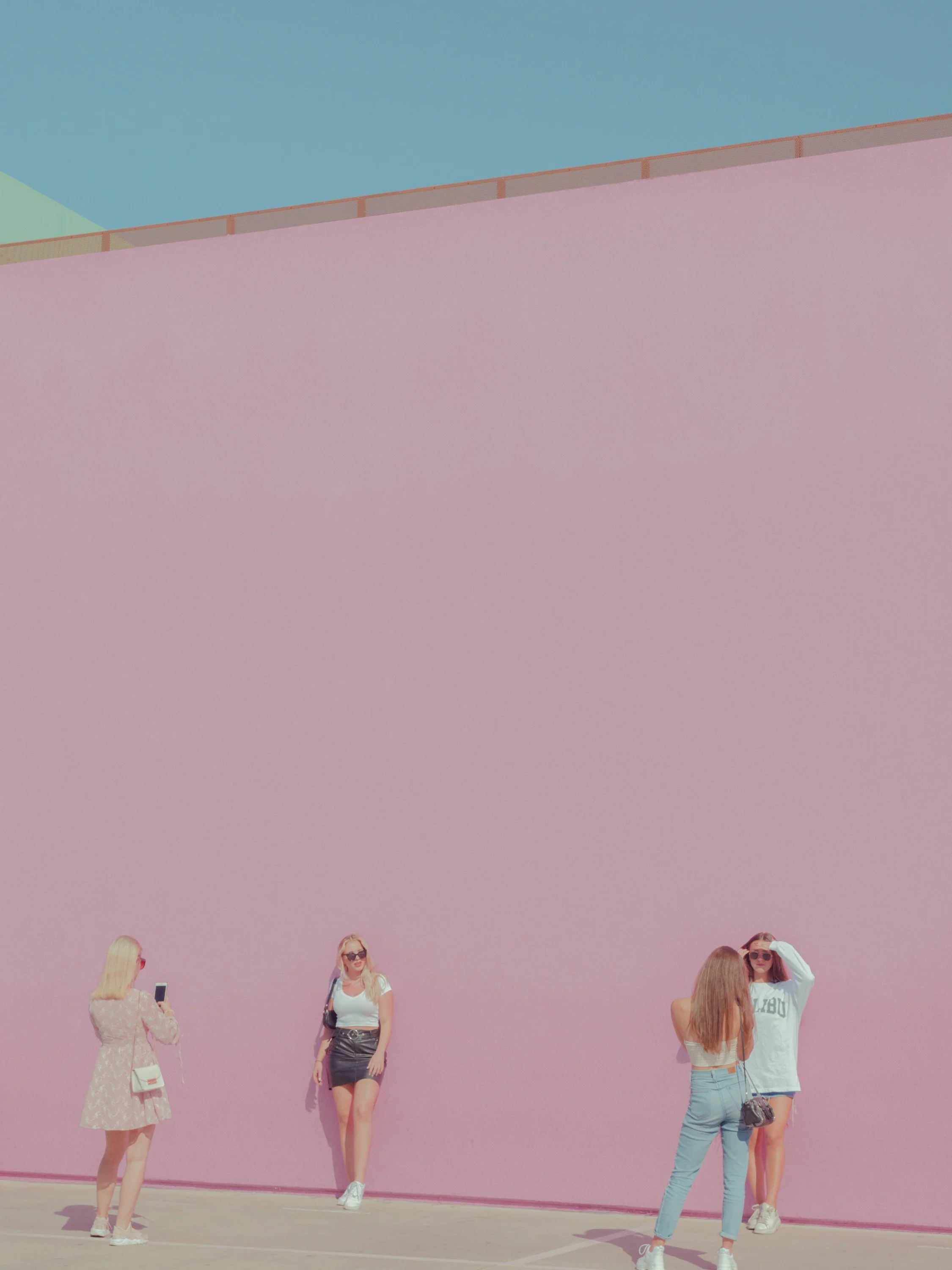 Girls and Pink Wall, West Hollywood, California, 2020-2.jpg