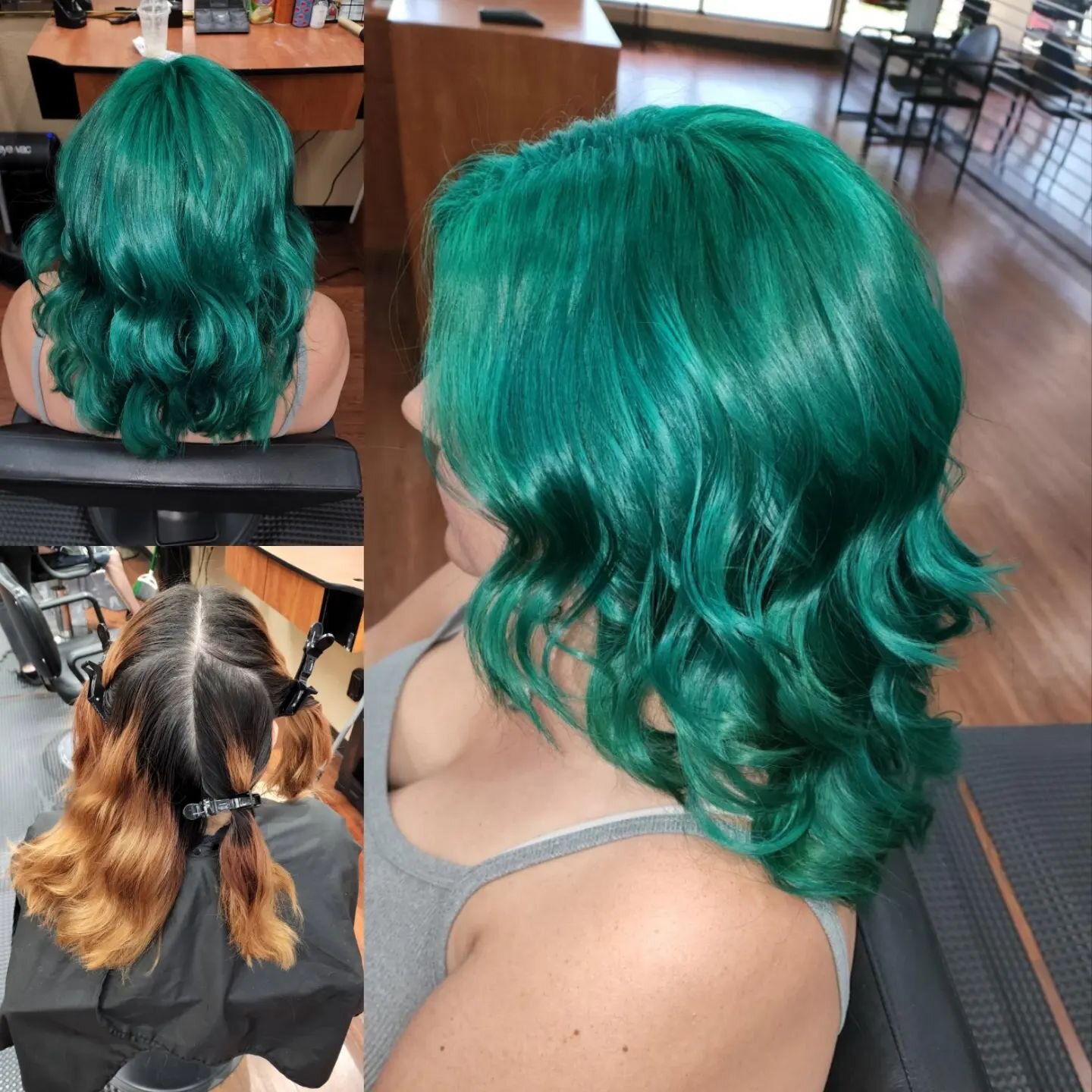 Fun color by Monica in our salon by Target 💚