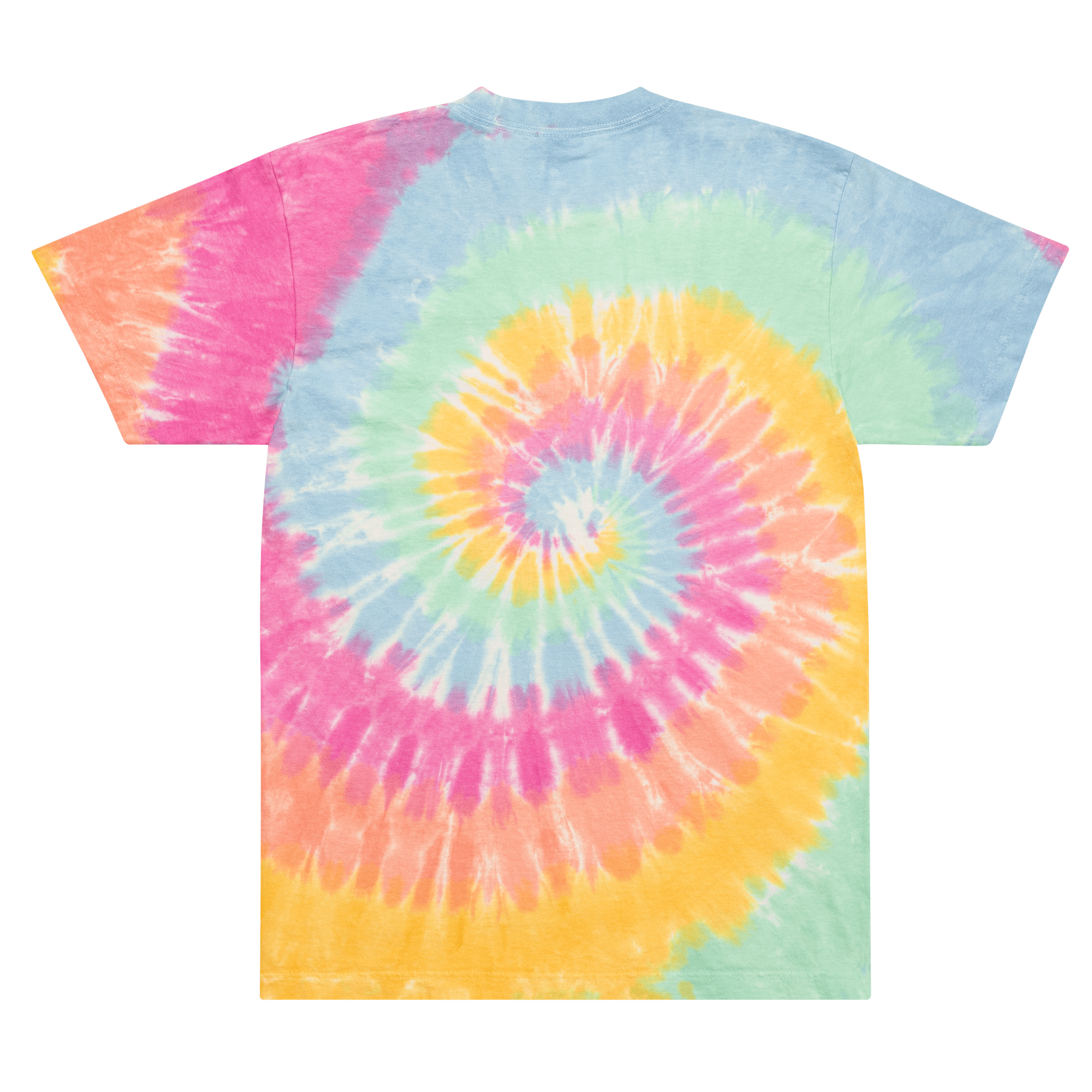 Embroidered Oversized Tie-Dye Shirt