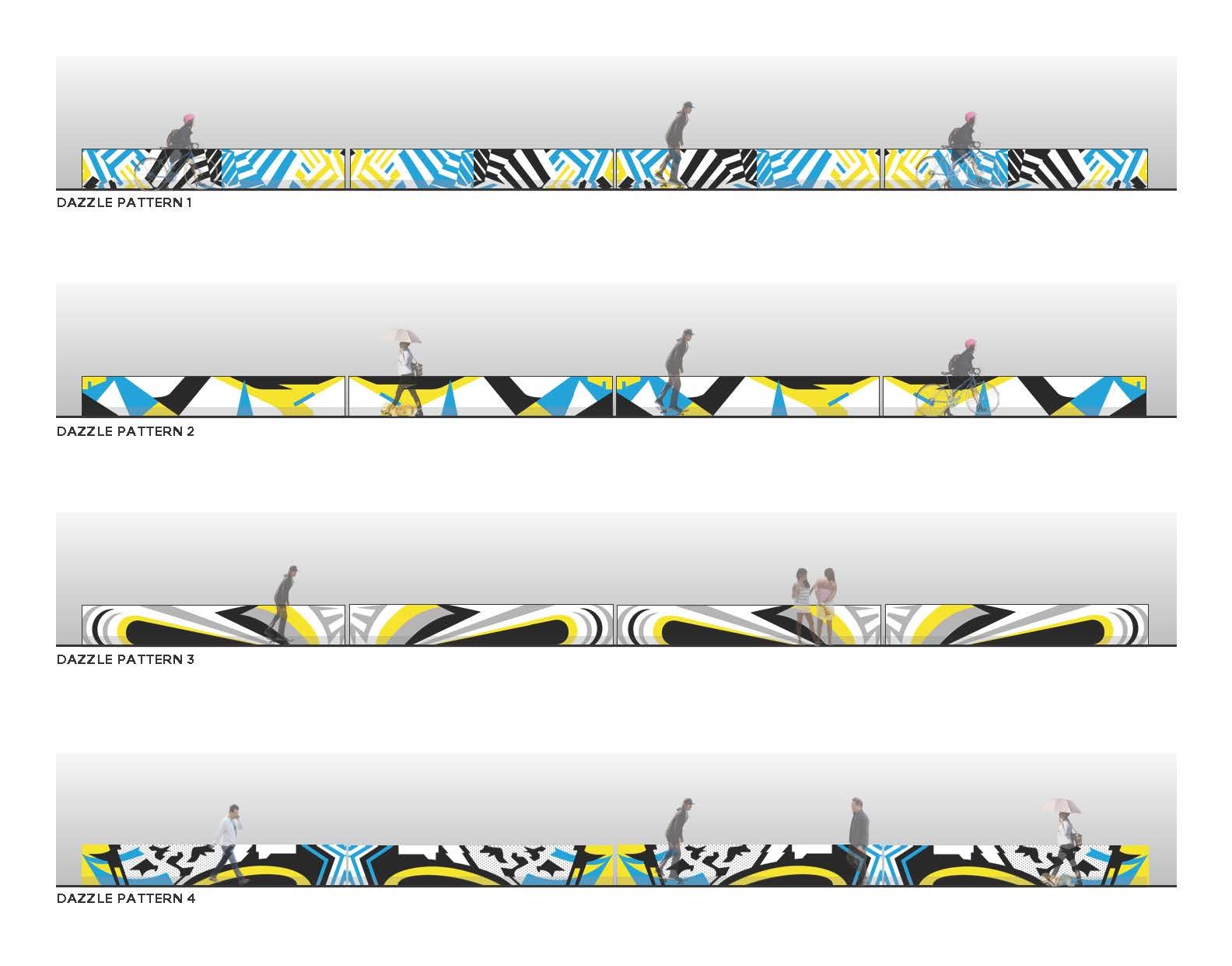 Color studies on the selected forms.