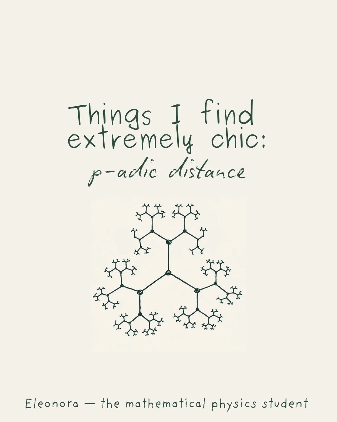 Continuing the ✨chic✨ trend with som p-adics to brighten up your day! 

#mathematics #maths #math #stem