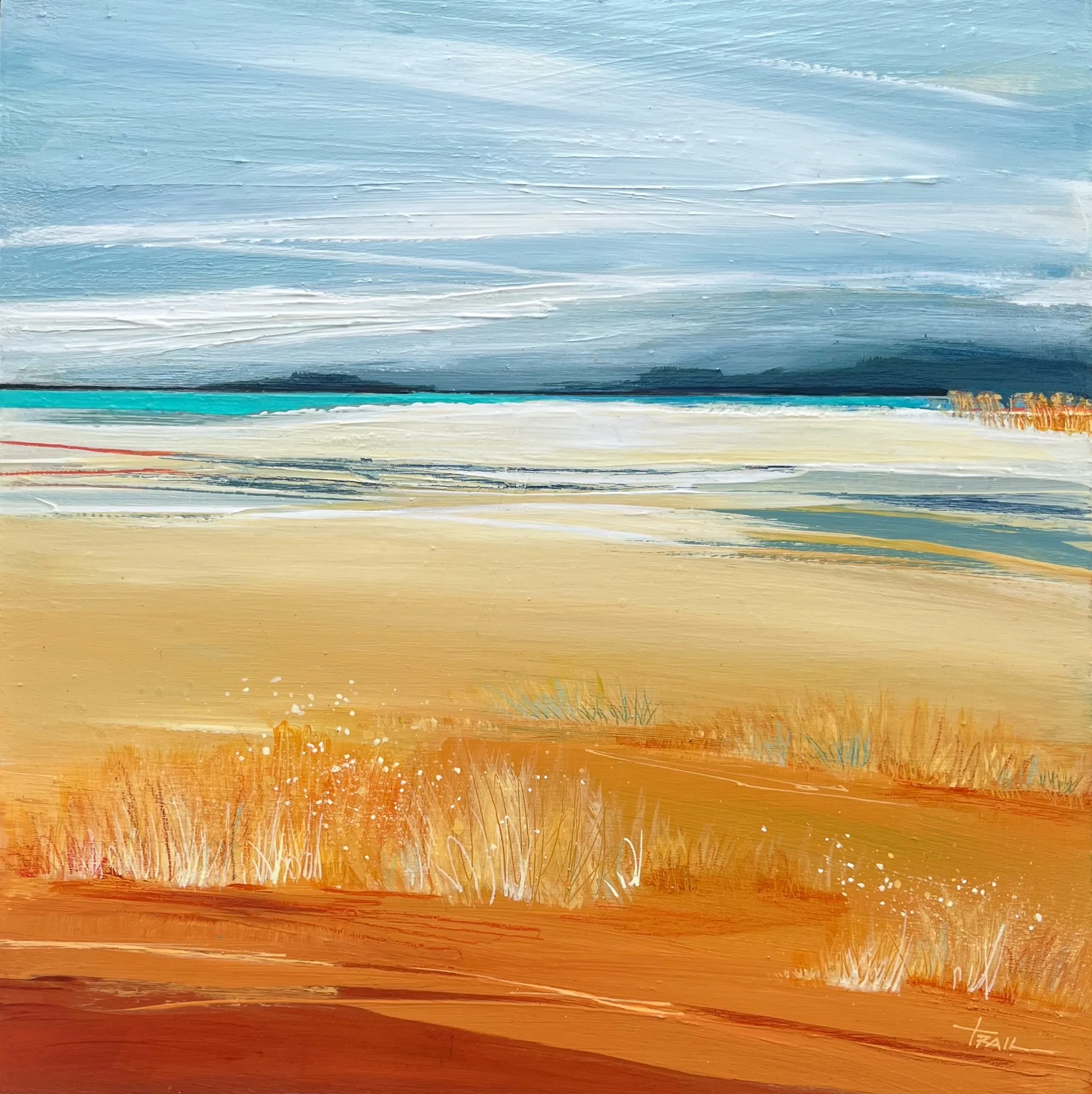BEACHCOMBING  ::  12" x 12" 