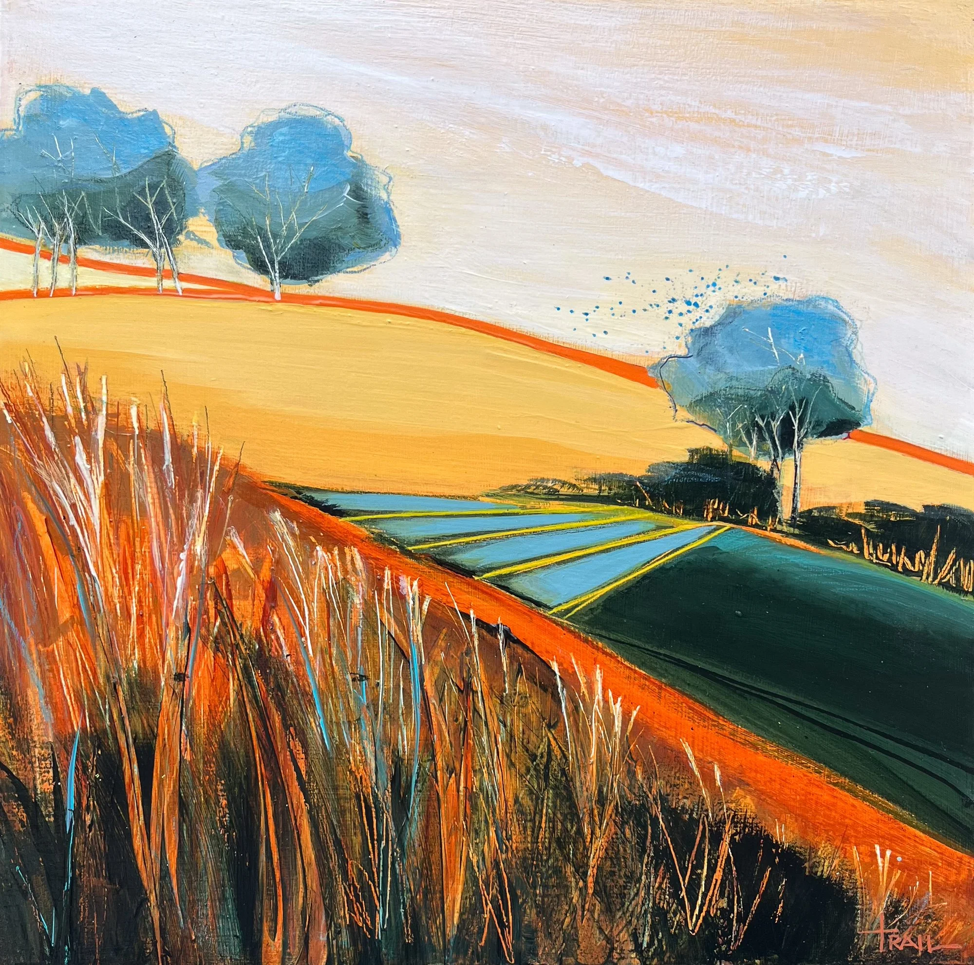 OCHRE FIELDS ::  12" x 12" 