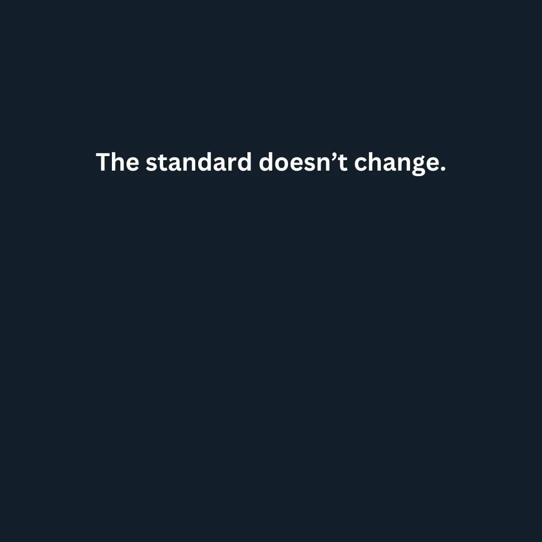 Most players let their performance follow their feelings.

They feel good &rarr; they play well.
They feel off &rarr; everything drops.

That&rsquo;s unstable.

The standard is what stabilizes performance.

It&rsquo;s how you move, think, and compete